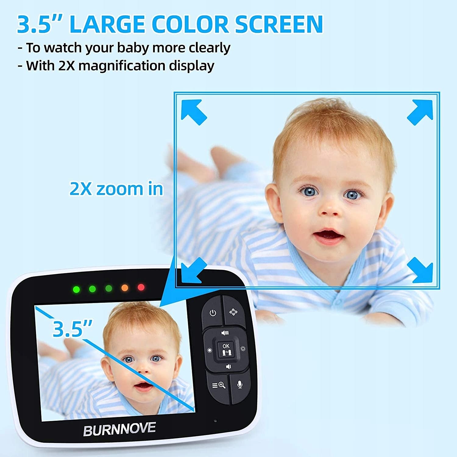 Baby monitor with rotating camera and monitor Medical device no