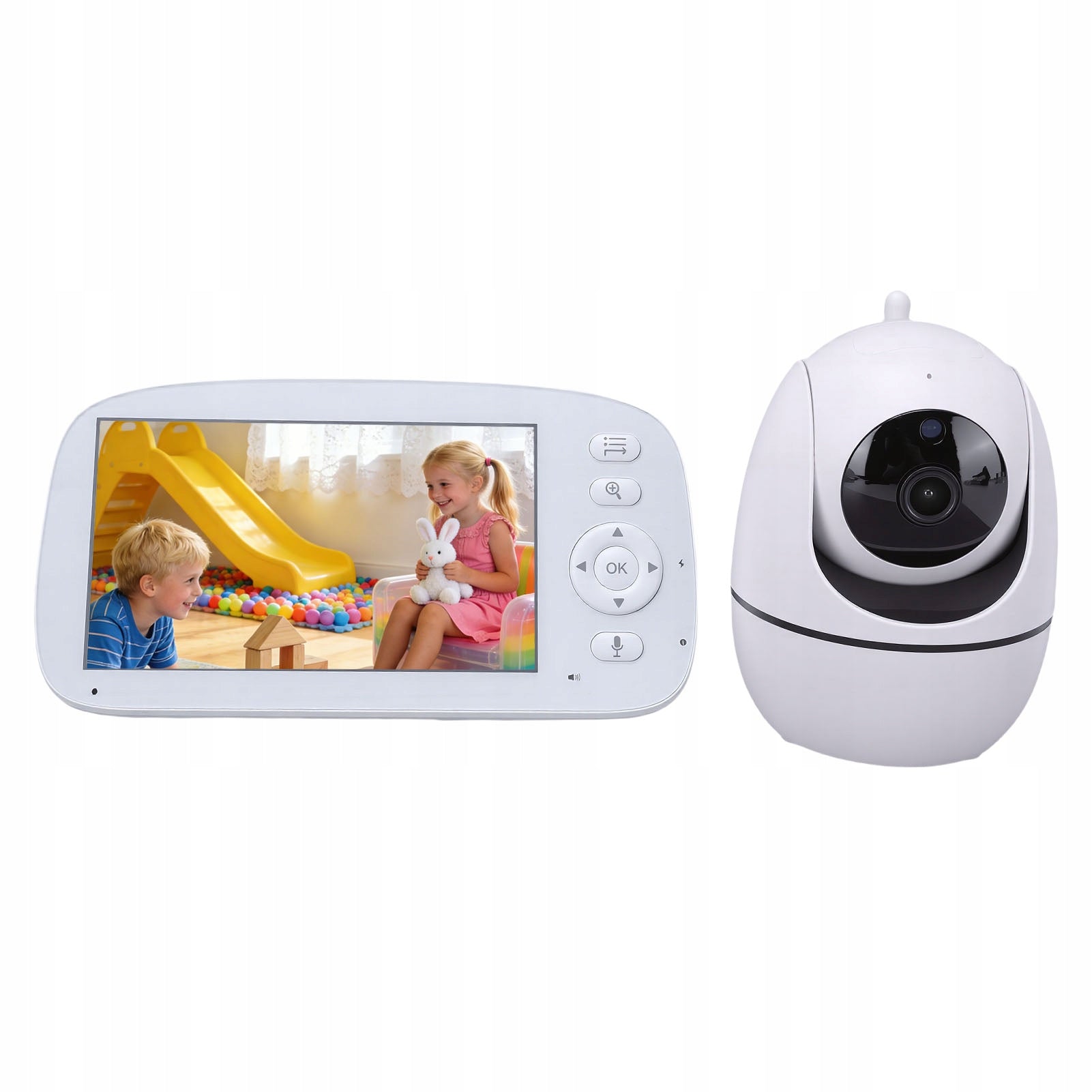 Baby monitor without Wi-Fi with camera and sound 5 inch LCD screen 720P with H2