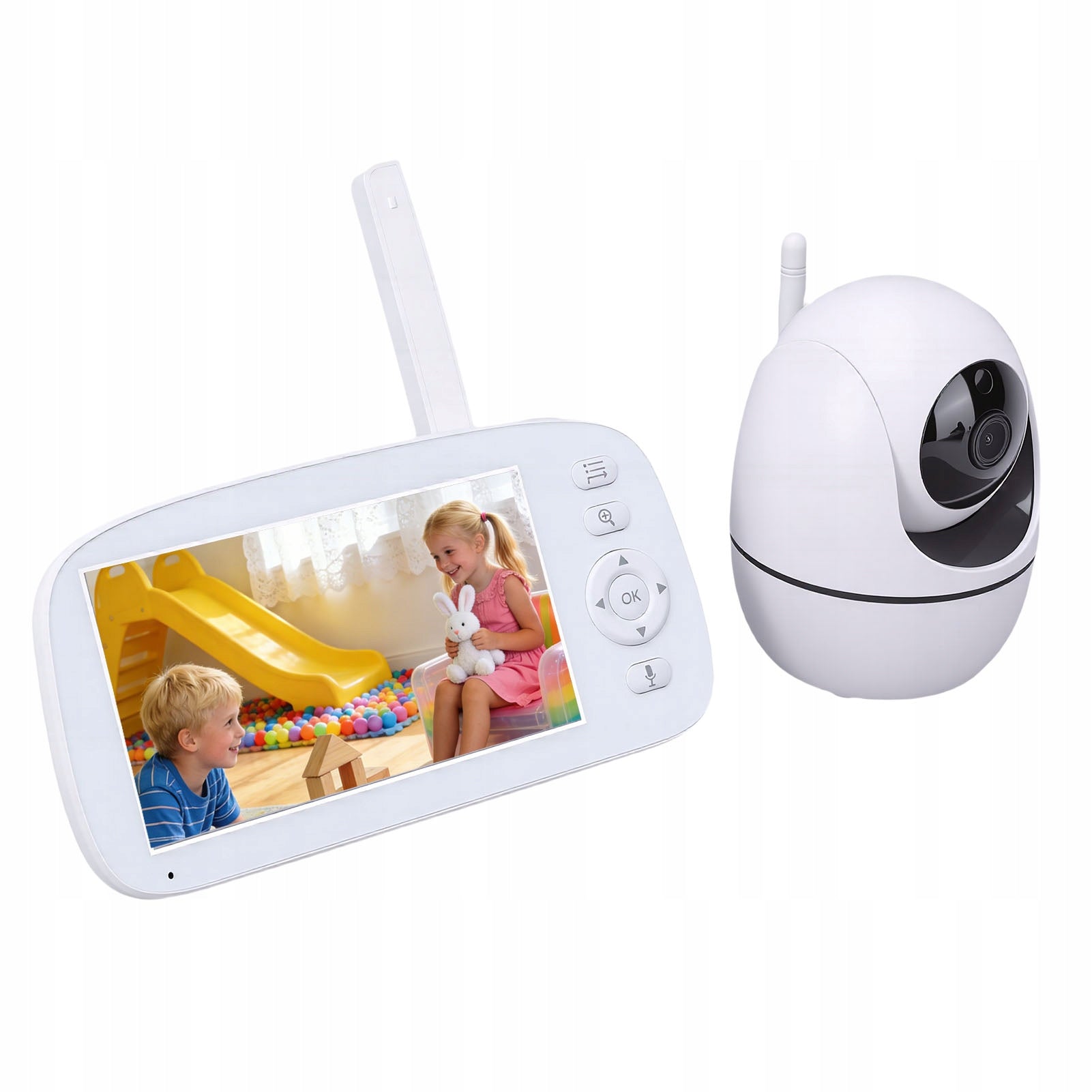 Baby monitor without Wi-Fi with camera and sound 5 inch LCD screen 720P