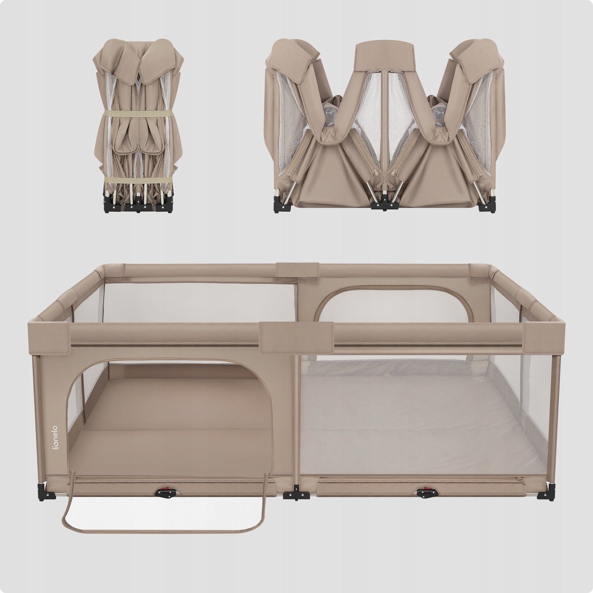 Baby playpen 180x200 QUICK FOLDING Lionelo Florence XL EasyFold Packaging status original