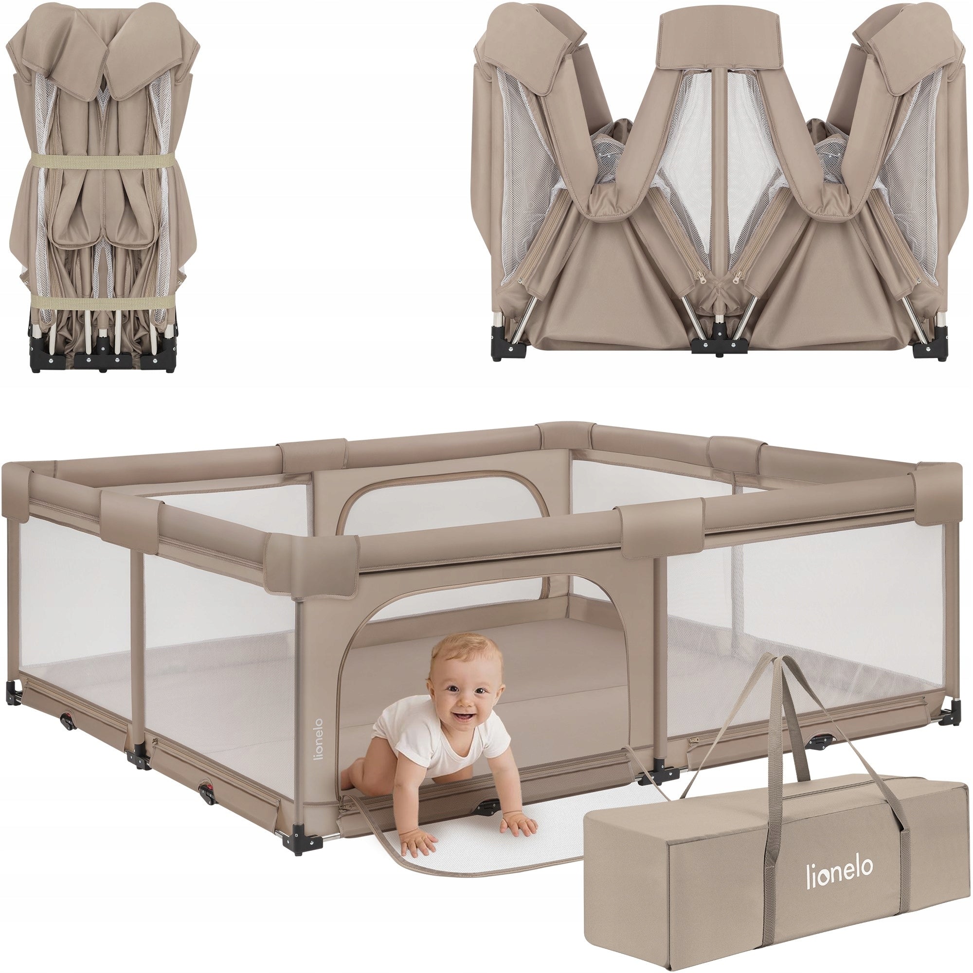 Baby playpen 180x200 QUICK FOLDING Lionelo Florence XL EasyFold