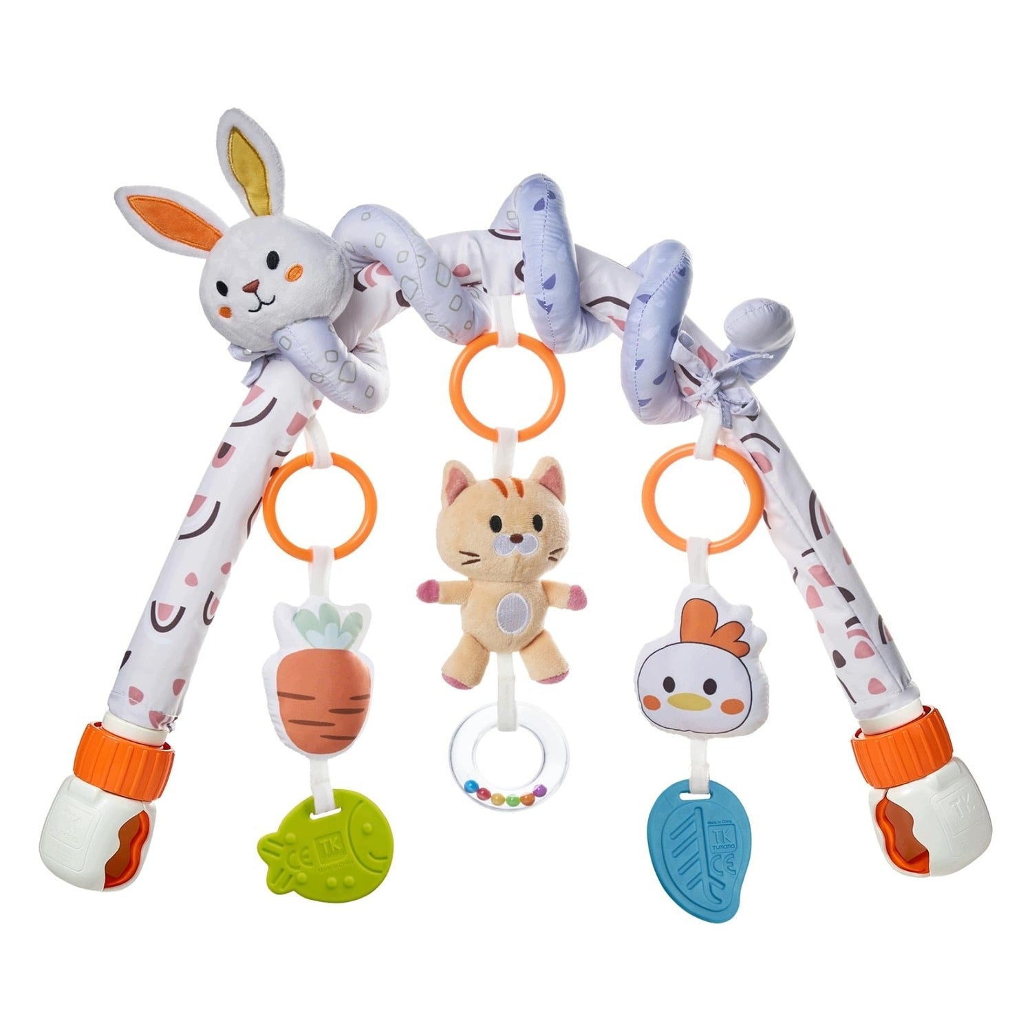 Baby rocker with rabbit motif
