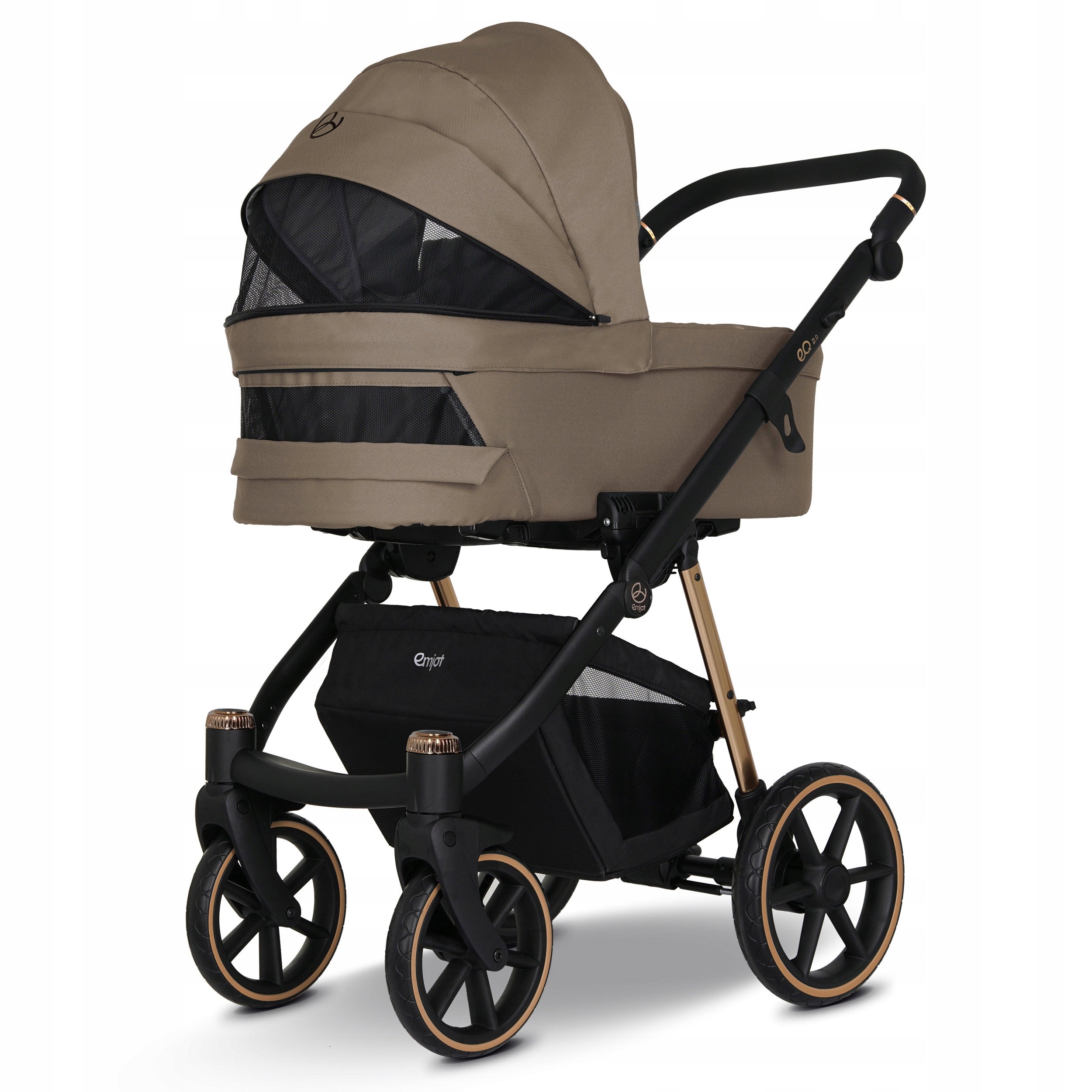 Baby stroller 3in1 EMJOT EQ 2.0 GOLD multifunctional c. beige access. F.Cosmo Manufacturer code EMJOT EQ2.0 GOLD 08 -3w1