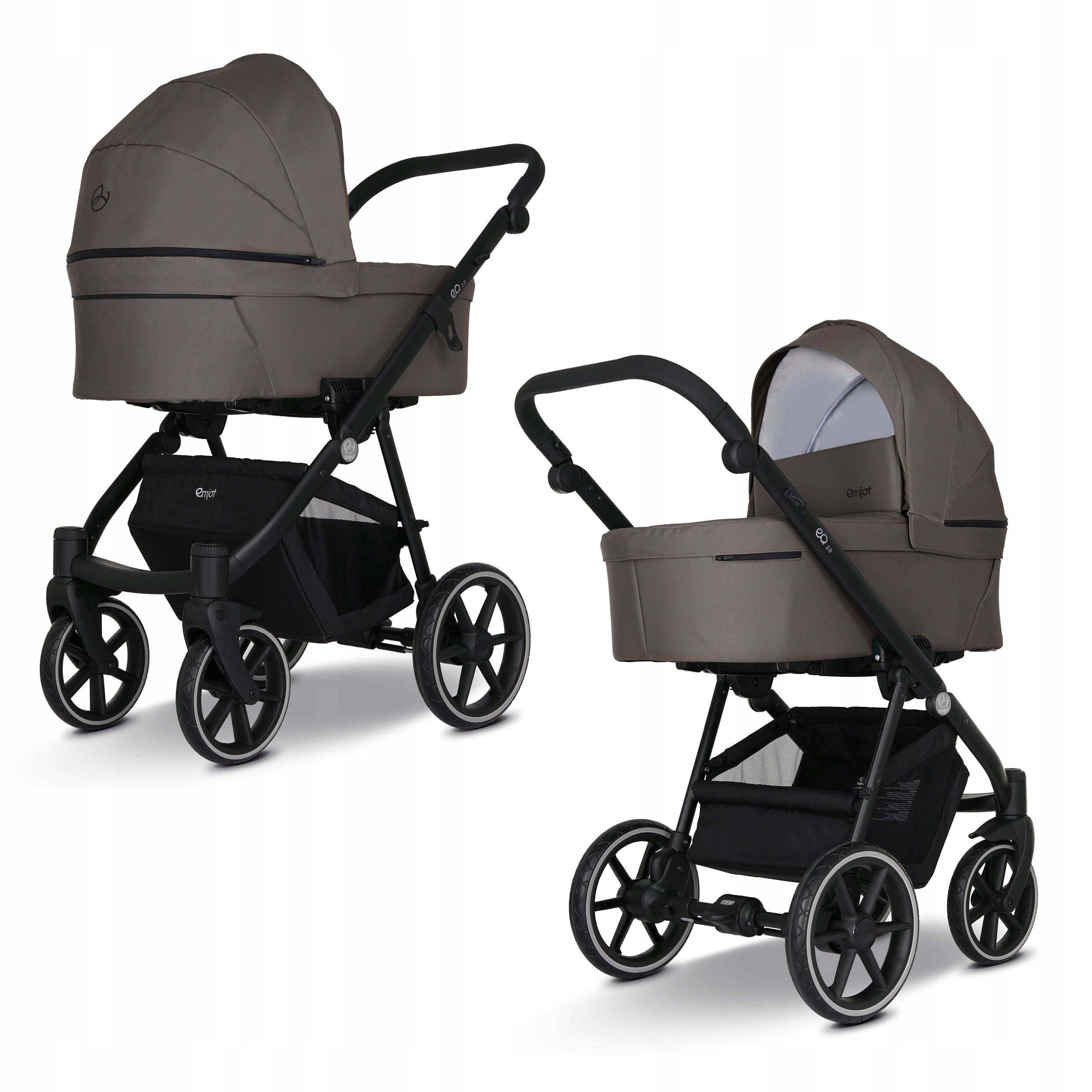 Baby stroller 4in1 EMJOT EQ 2.0 multifunctional brown f.Cosmo base isofix Manufacturer code EMJOT EQ2.0 09 -4w1