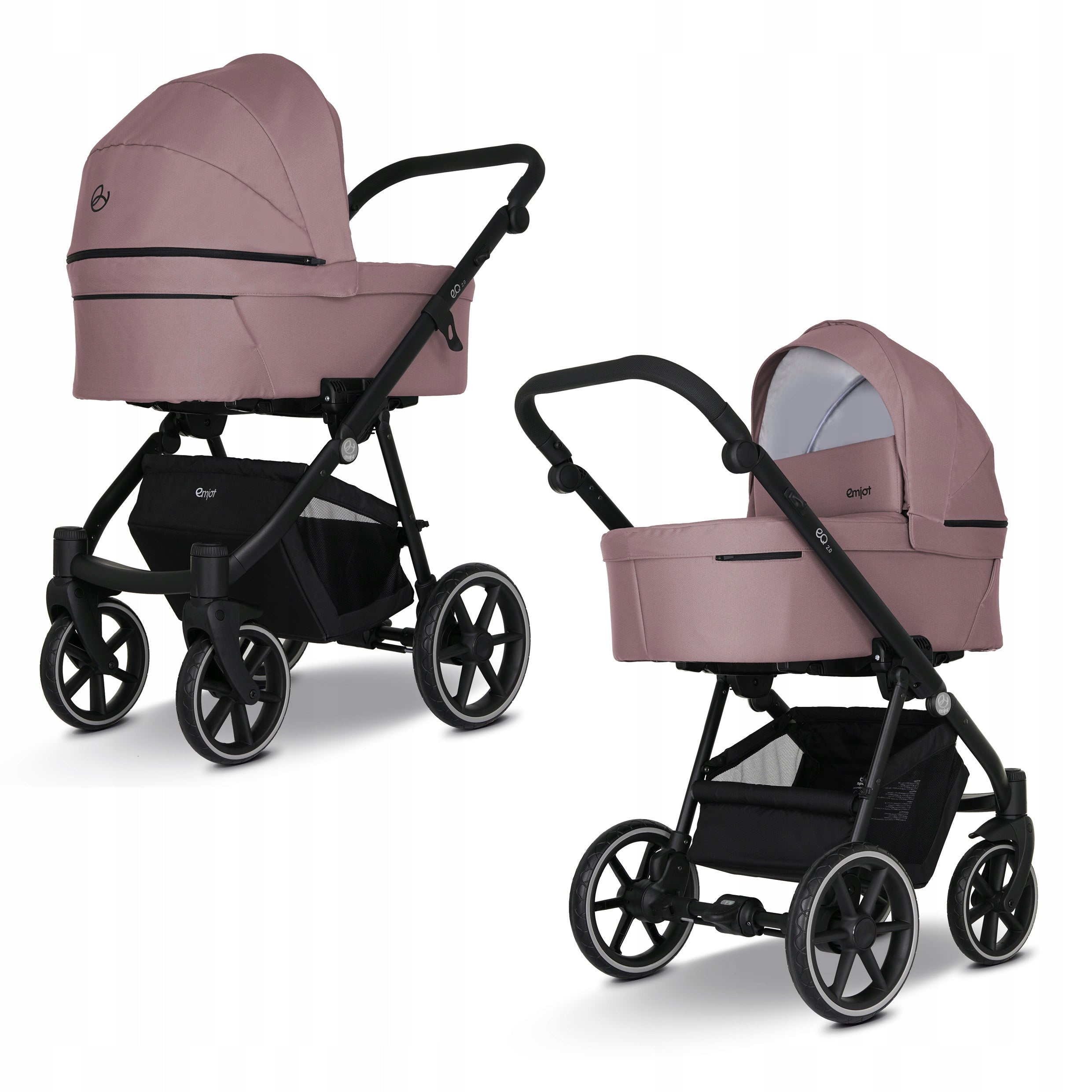 Baby stroller 4in1 EMJOT EQ 2.0 multifunctional pink f.Cosmo base isofix Manufacturer code EMJOT EQ2.0 03 -4w1