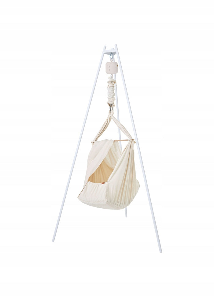 Baby swing, premium Set (hammock, motor, stand), beige