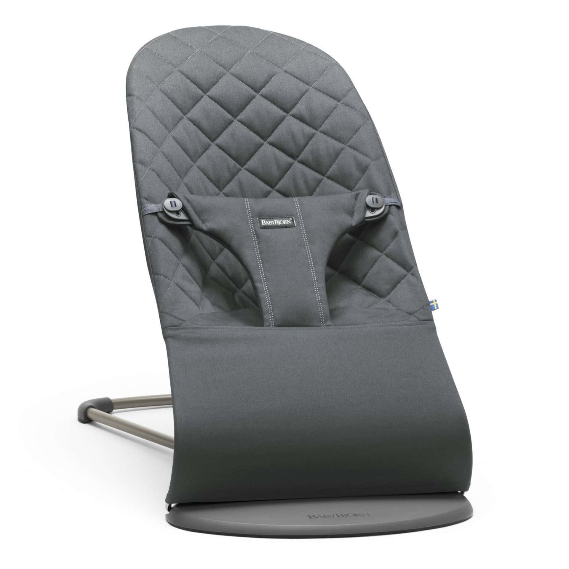BabyBjorn Bliss Baby Bouncer | Woven Classic Quilt | WOVEN ANTHRACITE