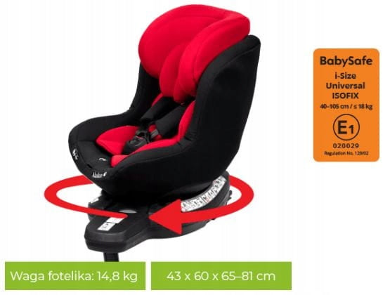 BabySafe ALASKAN swivel seat I-SIZE 0-18kg Brand Babysafe