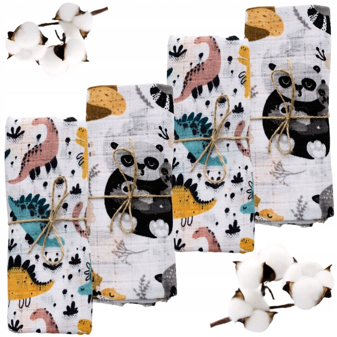 BabyU, Tetra Diapers Polish Large Soft 4 pieces 80x70 cm
