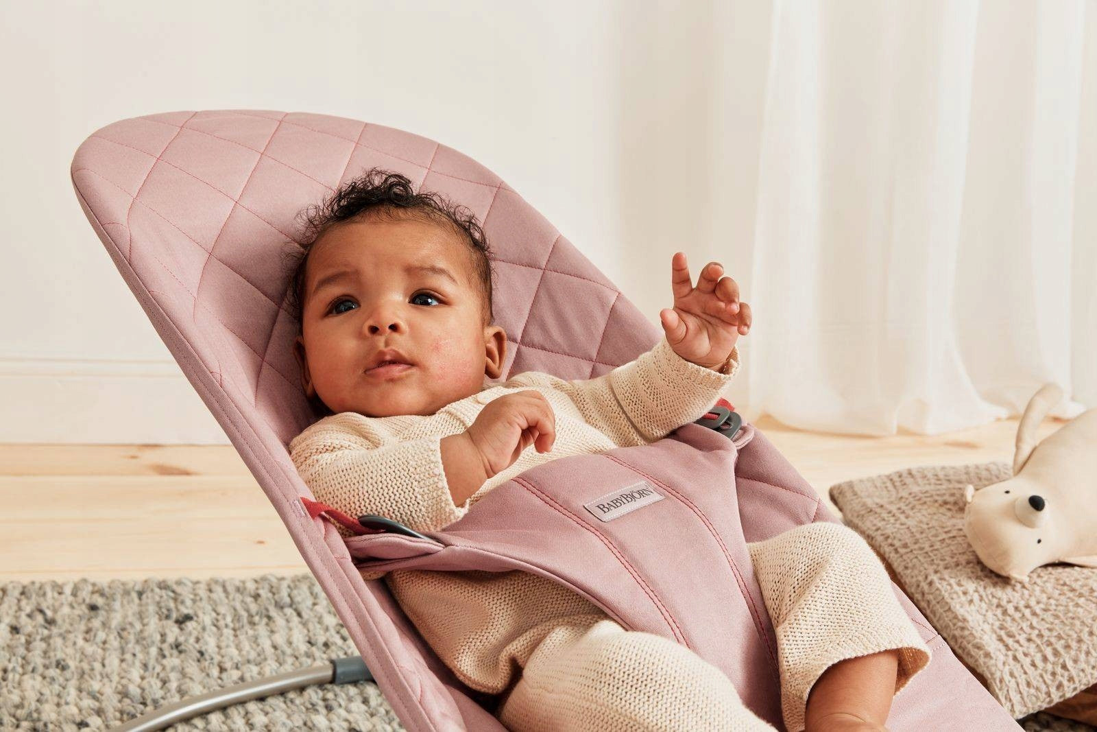Babybjorn Bliss 3D Jersey Light Pink Bouncer Packaging status original