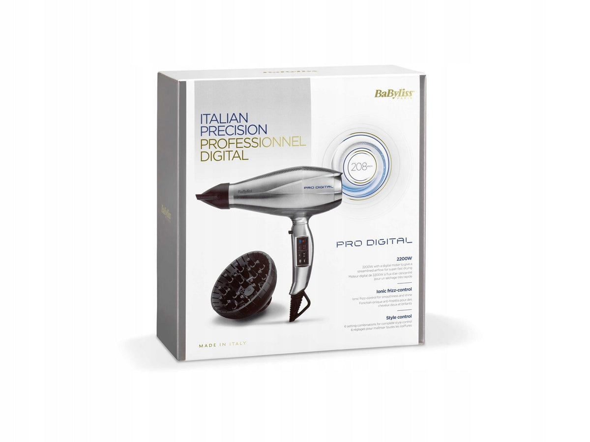 Babyliss 6000E Pro Digital 2200W Diffuser Concentrator Brand Babyliss Pro