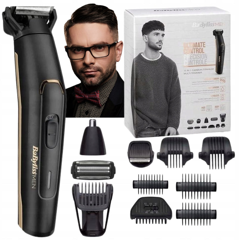 Babyliss Body Ear Hair Beard Trimmer Carbon Titanium 11 in 1