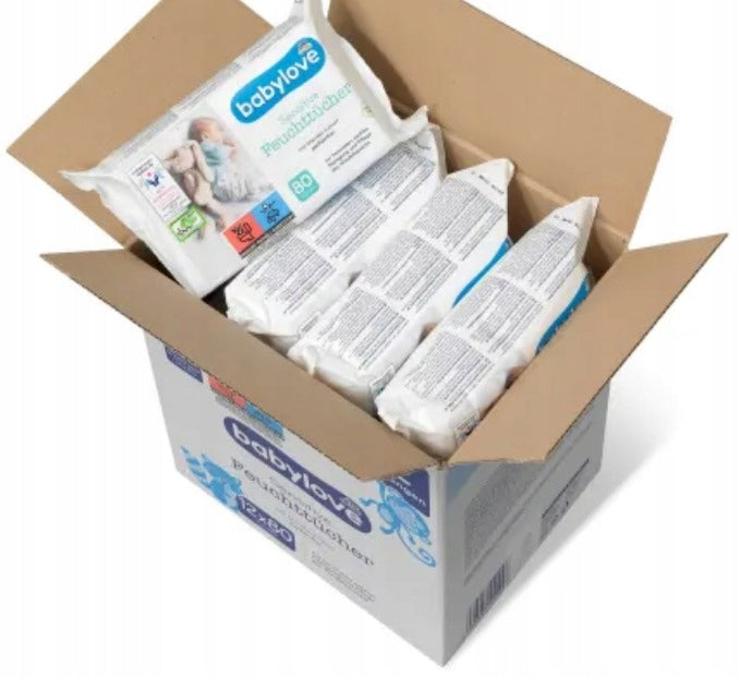 Babylove Wet Wipes Sensitive 960pcs Almond Brand Babylove