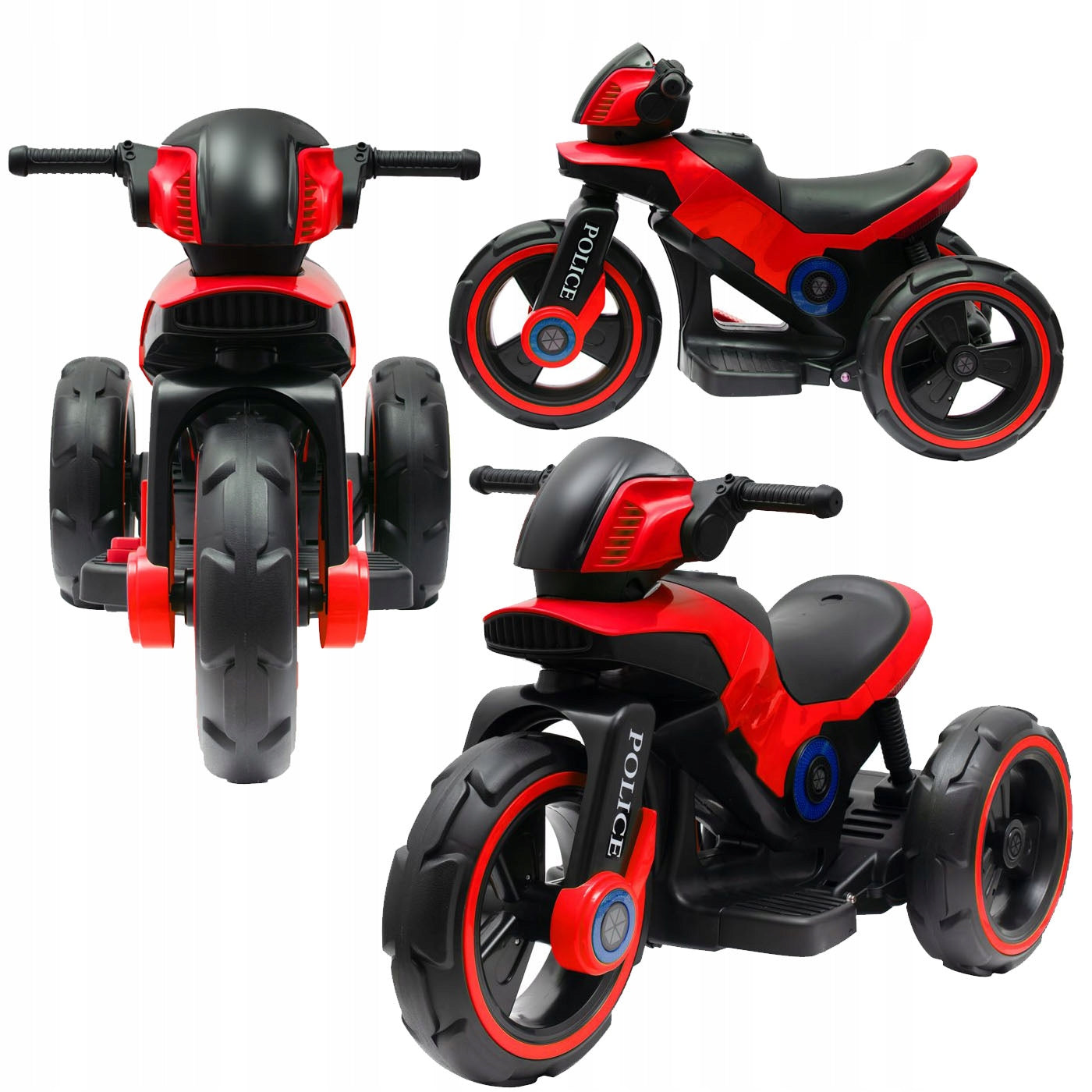 Babymix POLICE tricycle motor Baby Mix for gift | red