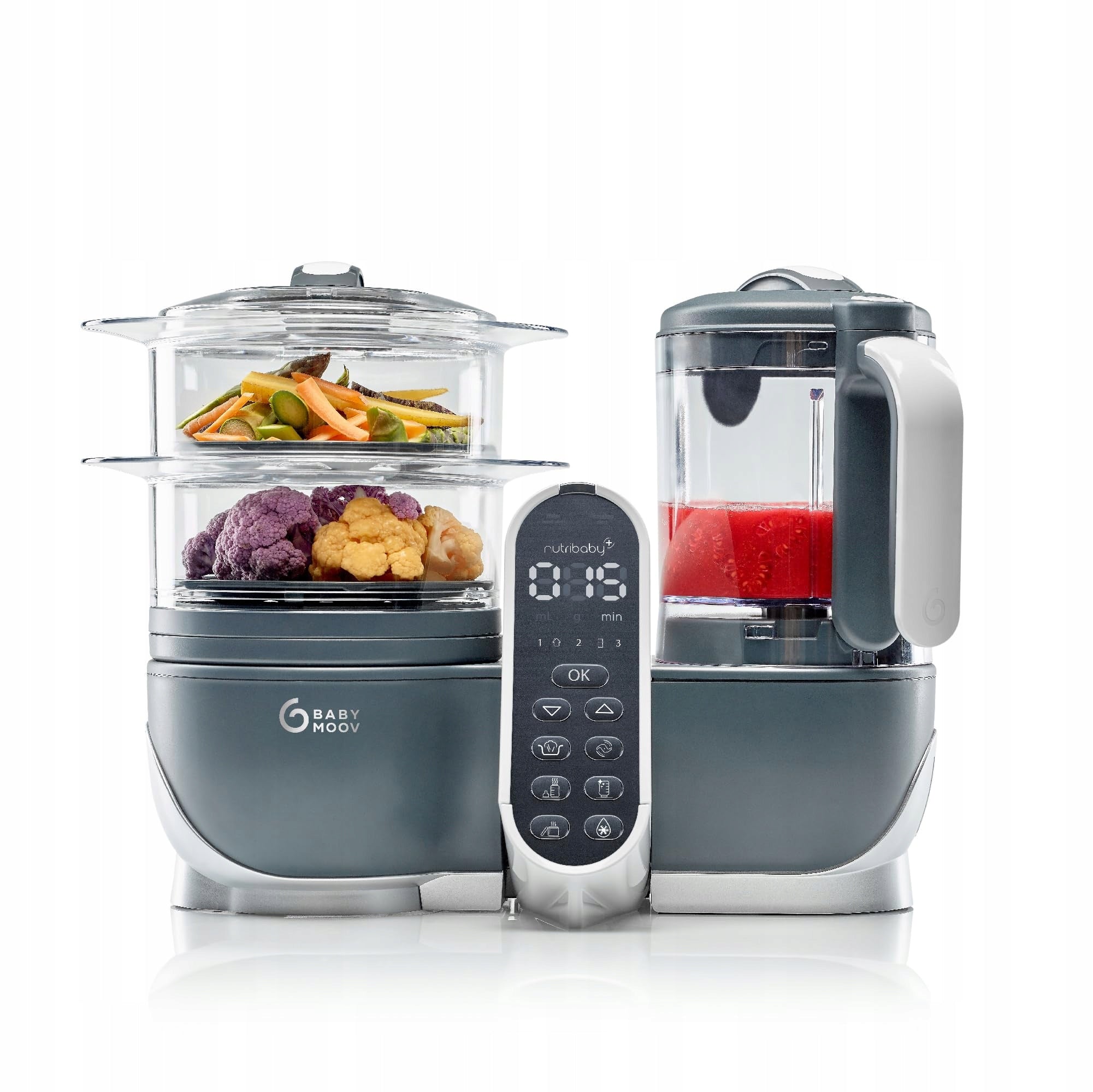 Babymoov Nutribaby (+) A001124 grey steamer blender 6in1 2,2L 500W Brand Babymoov