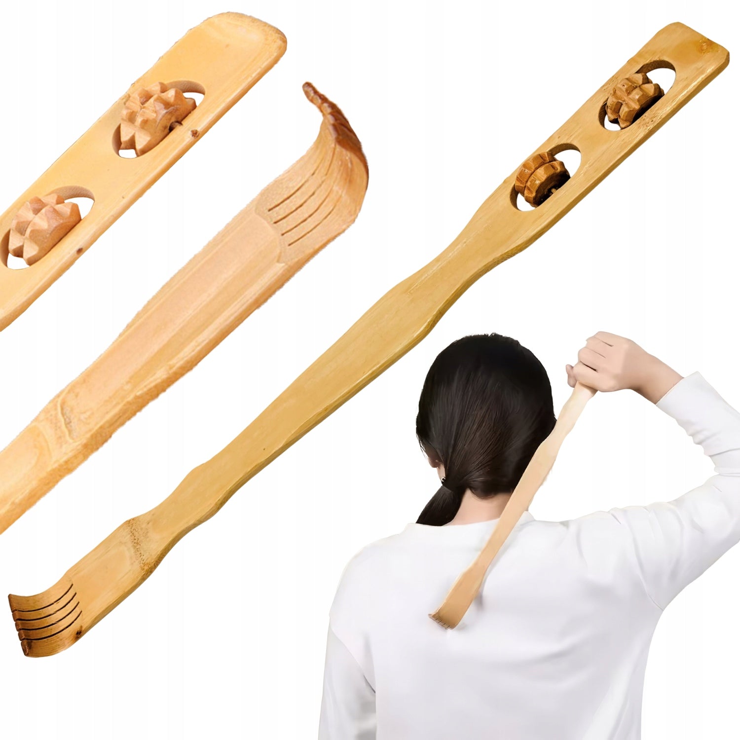 Back Scratcher BAMBOO MASSAGER 45cm ECO Natural PAW SCRATCHER