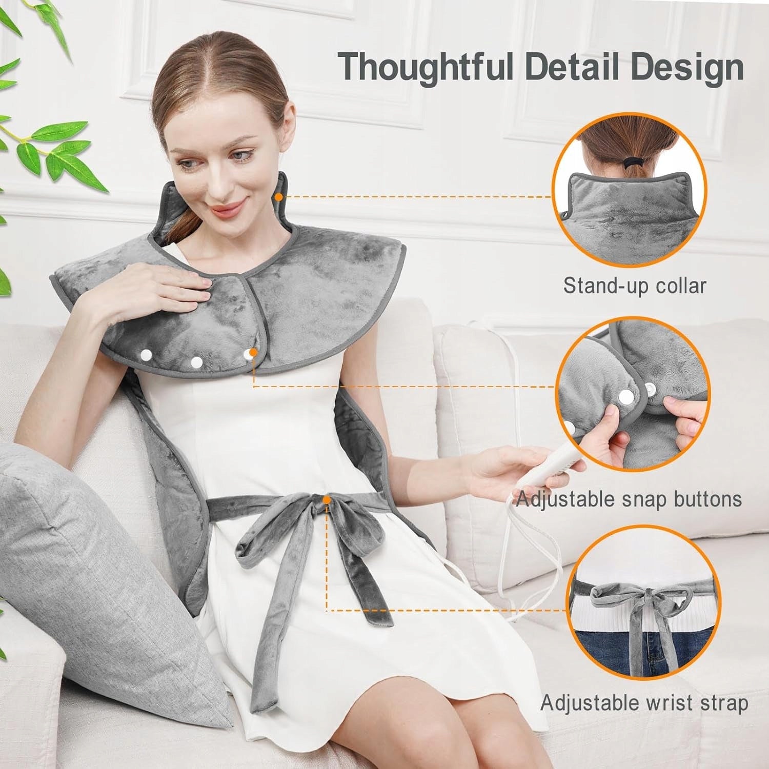 Back and Neck Heating Mat Electric Heater 60x60 cm 6 Levels Medical device no