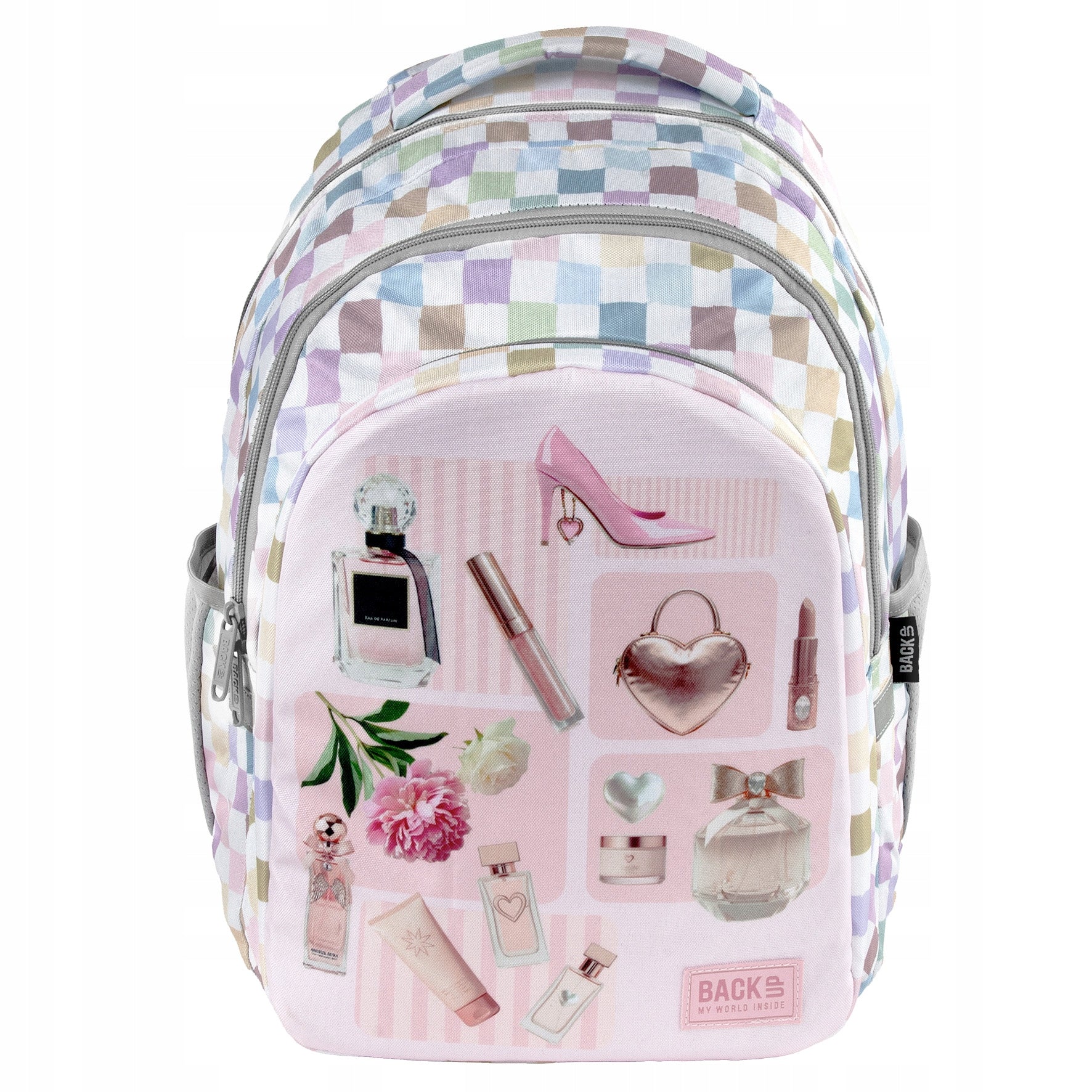 BackUP 3-in-1 School Backpack PASTEL GRILLE FOR GIRLS FROM 3RD GRADE Manufacturer code PLB8D01 ZESTAW