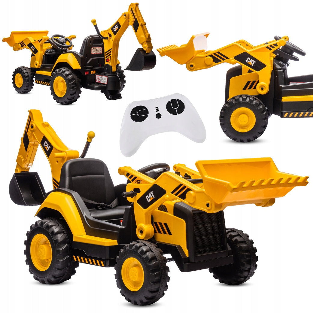 Backhoe loader SUN BABY Cat J04.020.0.1 Yellow Information regarding product safety and compliance For use under direct adult supervision