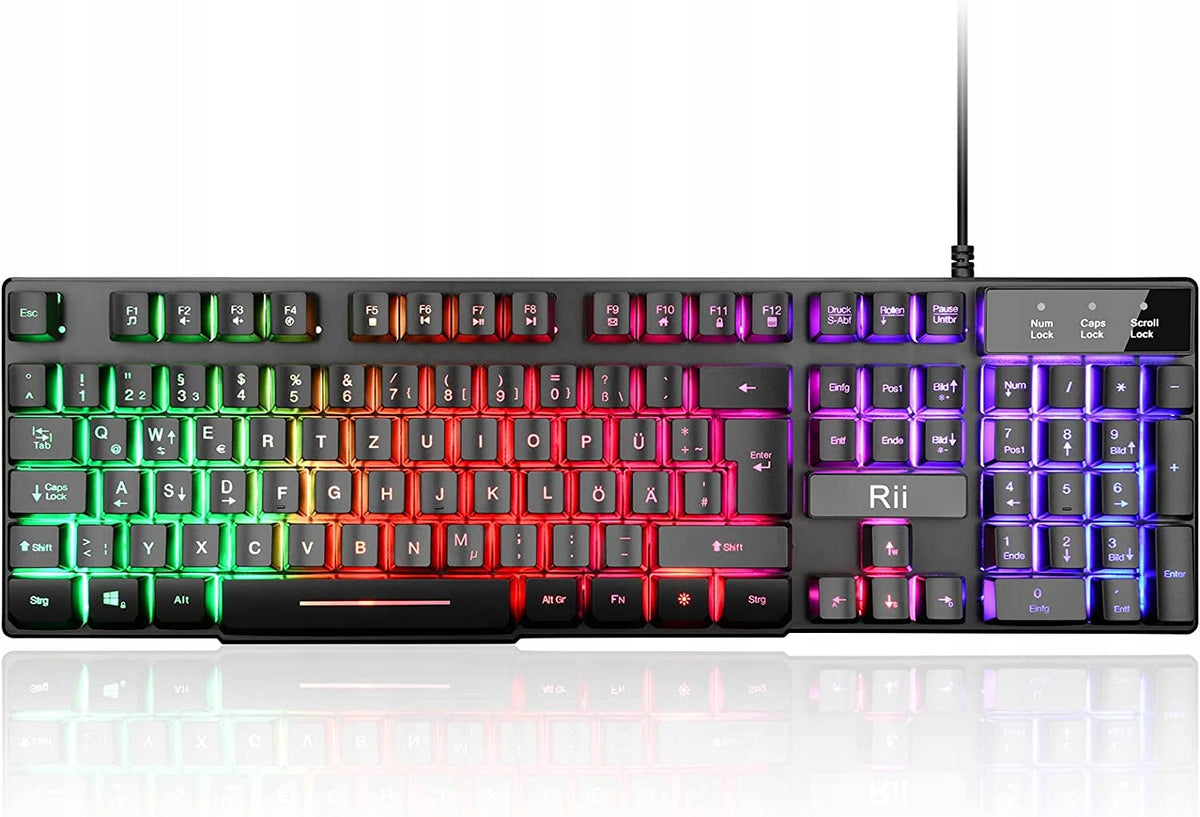 Backlit German keyboard DE Rii 9703