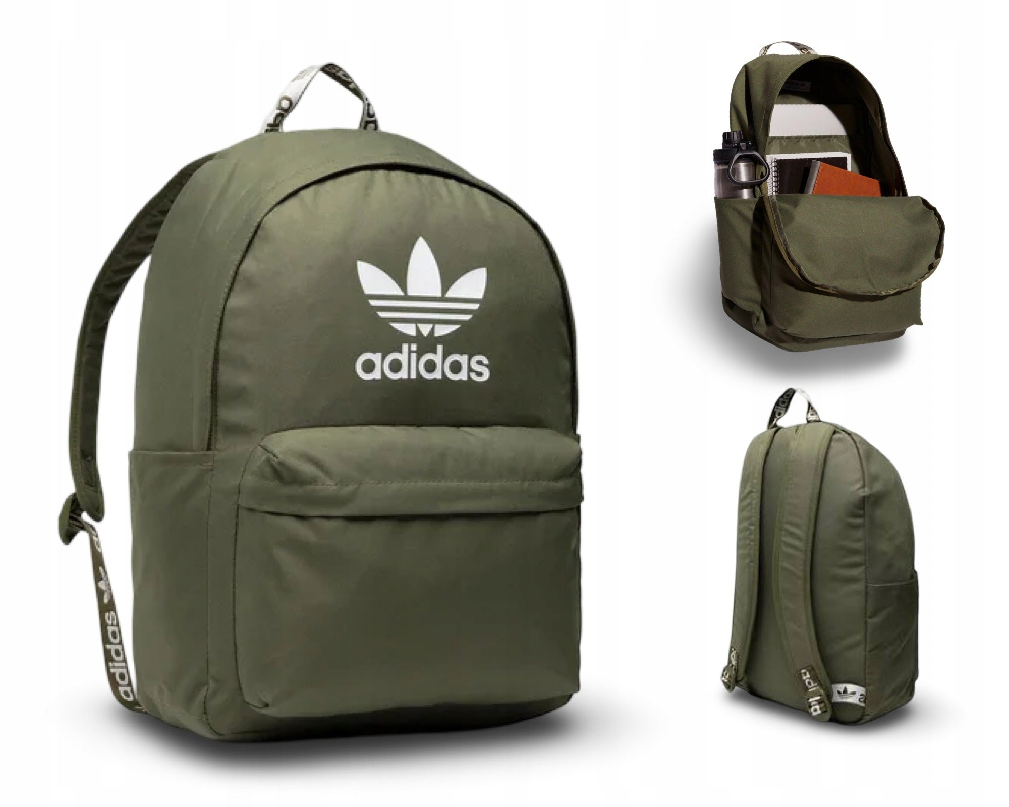 Backpack Adidas Adicolor Backpack HK2624 School Ghaki 22l
