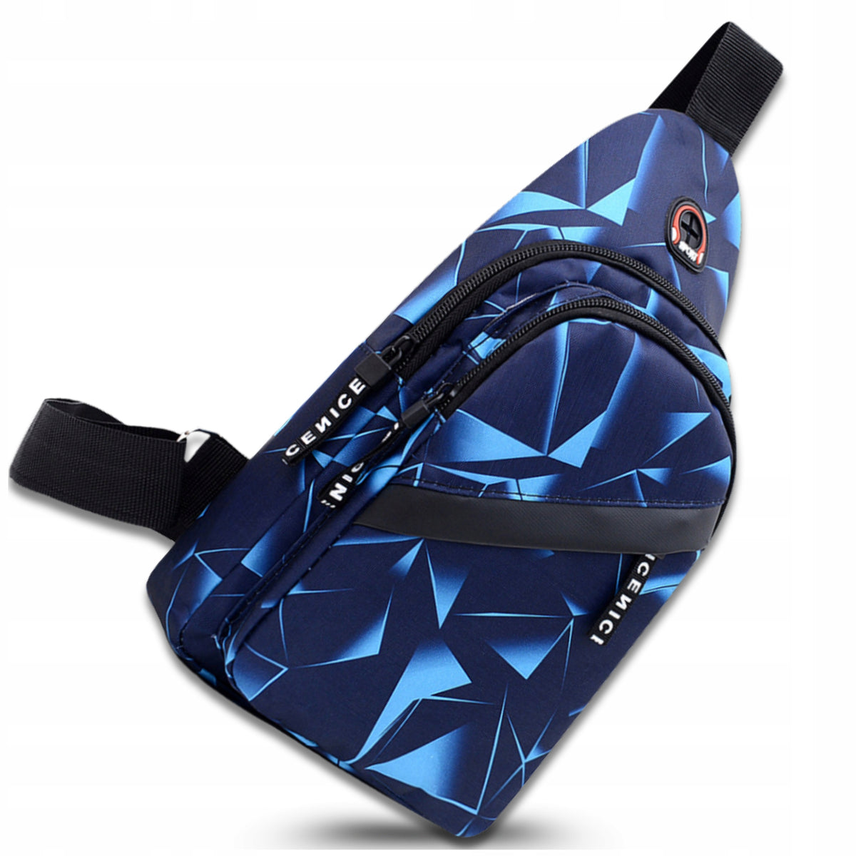Backpack Bag Men's Shoulder Sachet Urban Sports Blue Zipper Lightweight Brand EdiBazzar