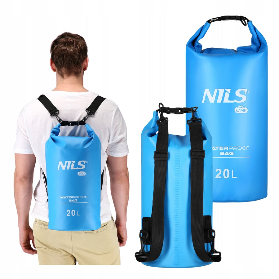 Backpack Bag Waterproof DRY BAG For Kayak Blue NILS 20 L Packaging status original