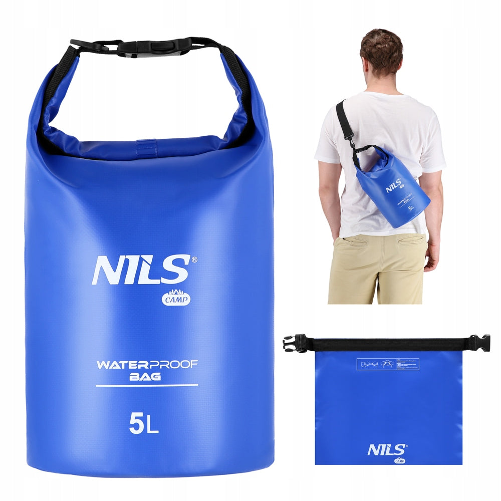 Backpack Bag Waterproof DRY BAG For Kayak NILS Blue 5 L