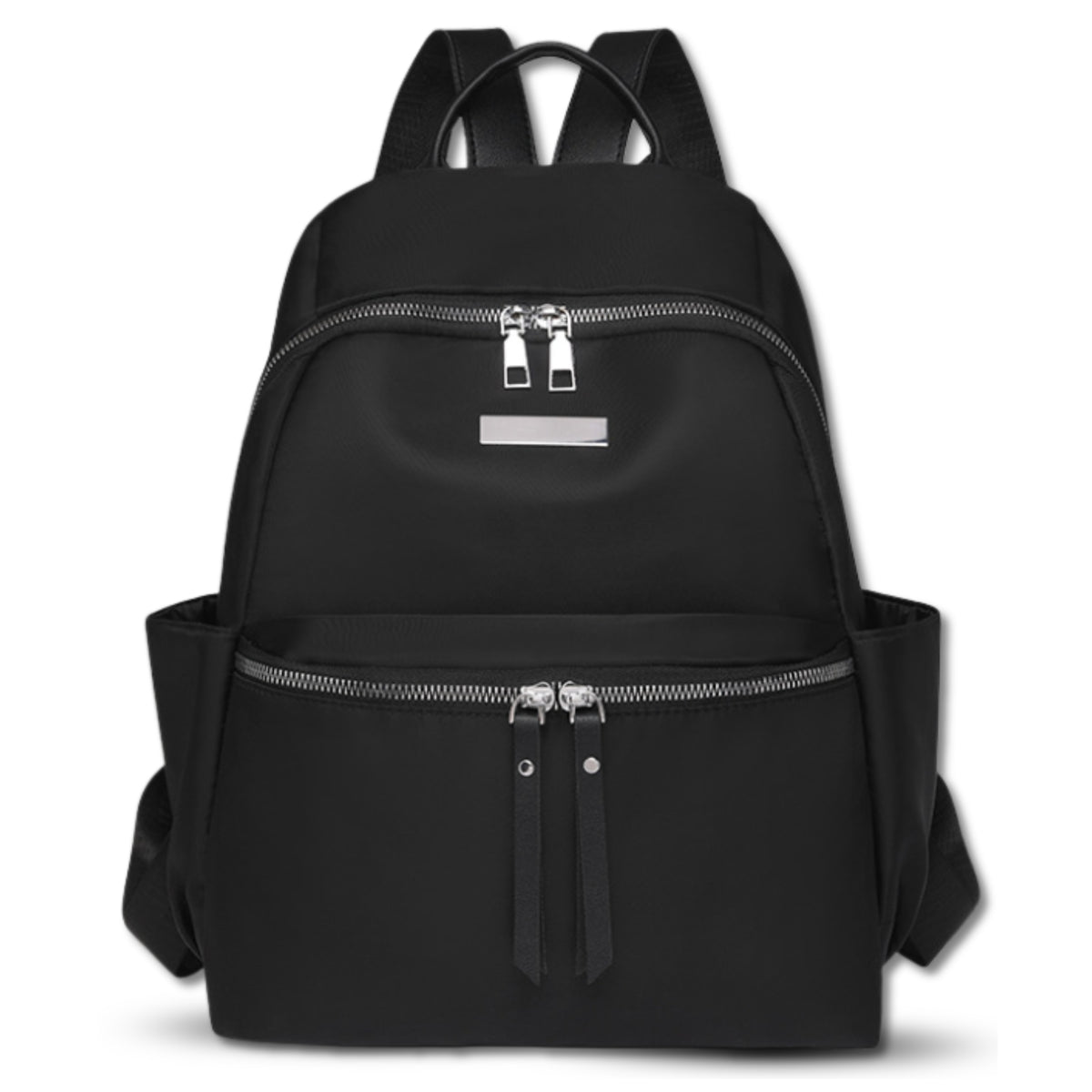 Backpack Black Waterproof For School Work Spacious Elegant 2in1