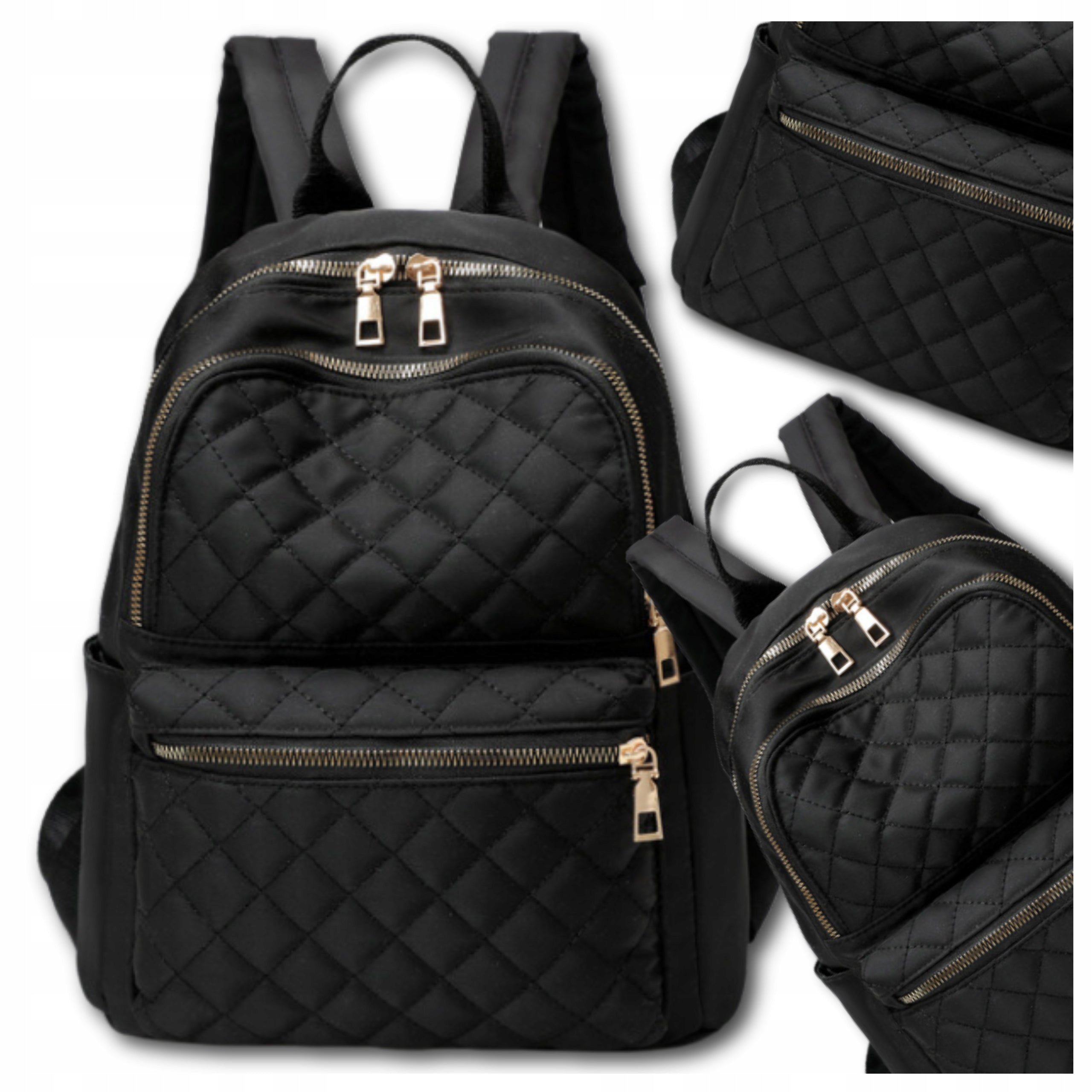 Backpack Black Waterproof Shoulder Backpack Bag Spacious Quilted Women's Packaging status original