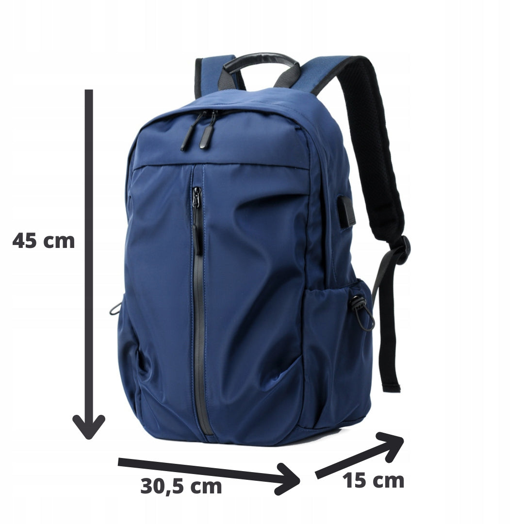 Backpack Blue FLEX Travel Tourist Spacious Oxford 600D Waterproof Manufacturer code SPORTOWY PLECAK MŁODZIEŻOWY