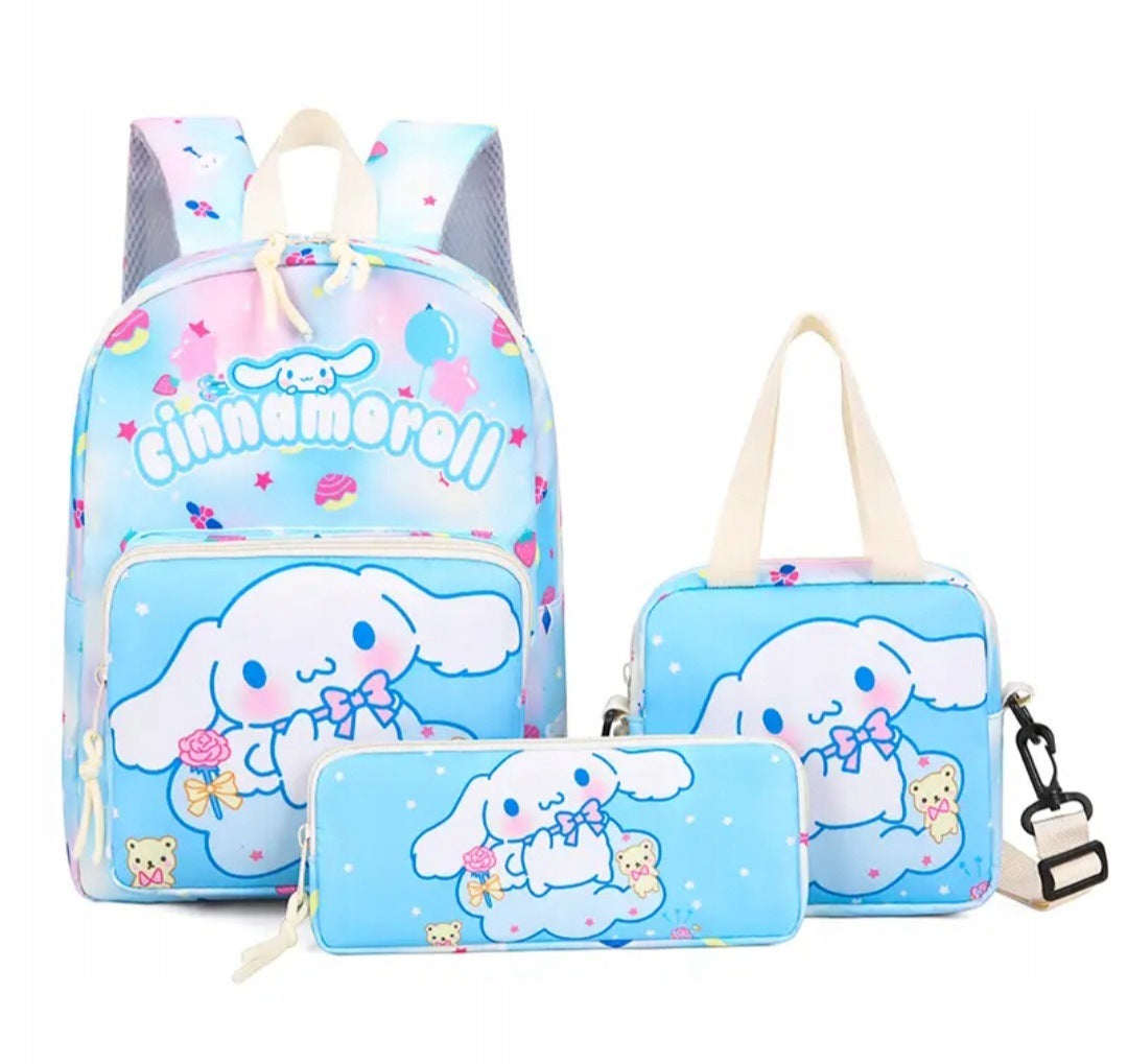 Backpack Cinnamoroll SET Sanrio kawaii School cinnamon pastel dog