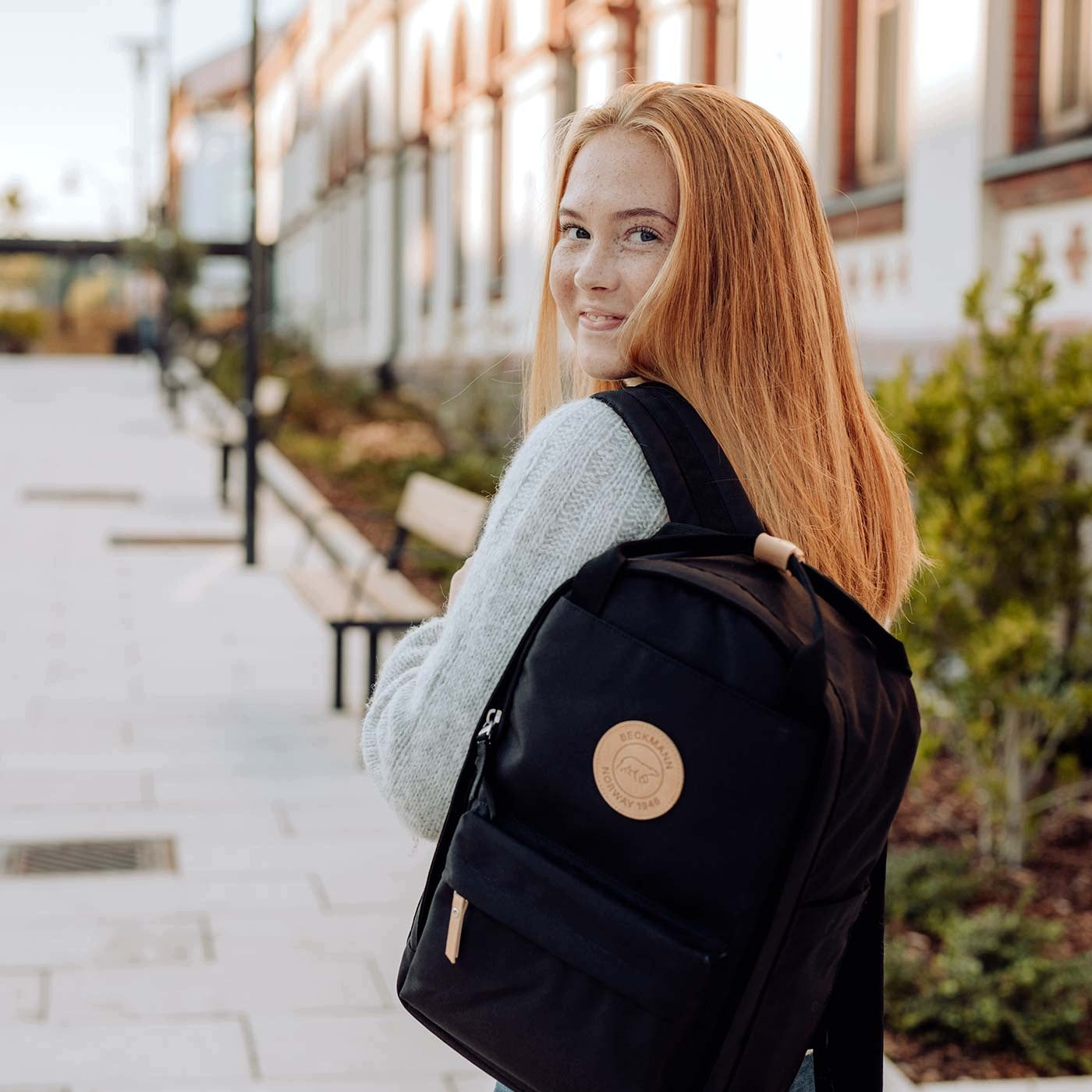Backpack, City Light Ergonomic School Backpack, Black Brand BECKMANN