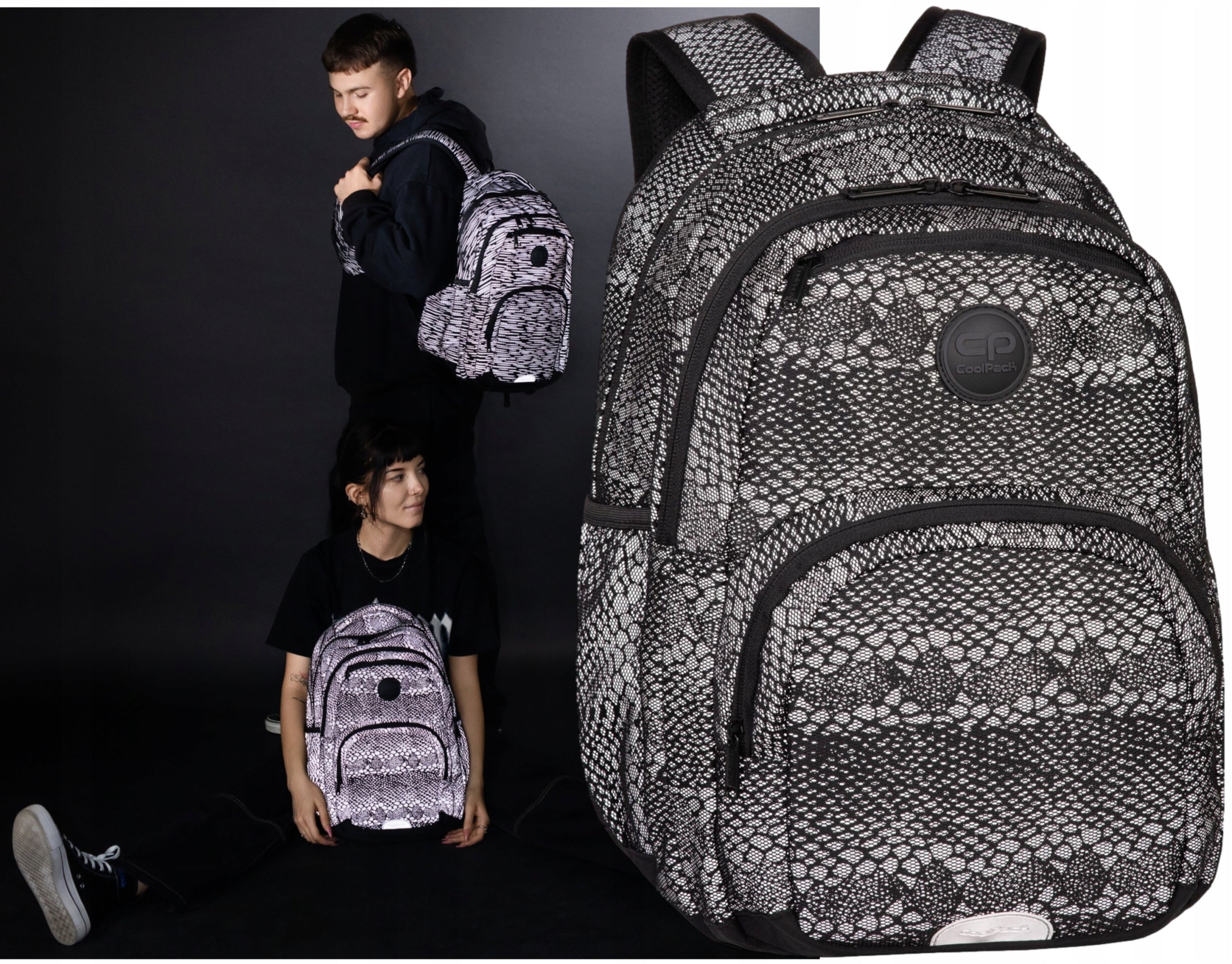 Backpack CoolPack School Youth PICK Reflective Flash Dragon HIT