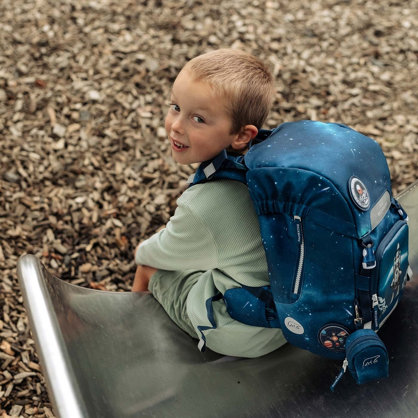 Backpack, Ergonomic School Backpack, Classic, Space Mission Brand BECKMANN