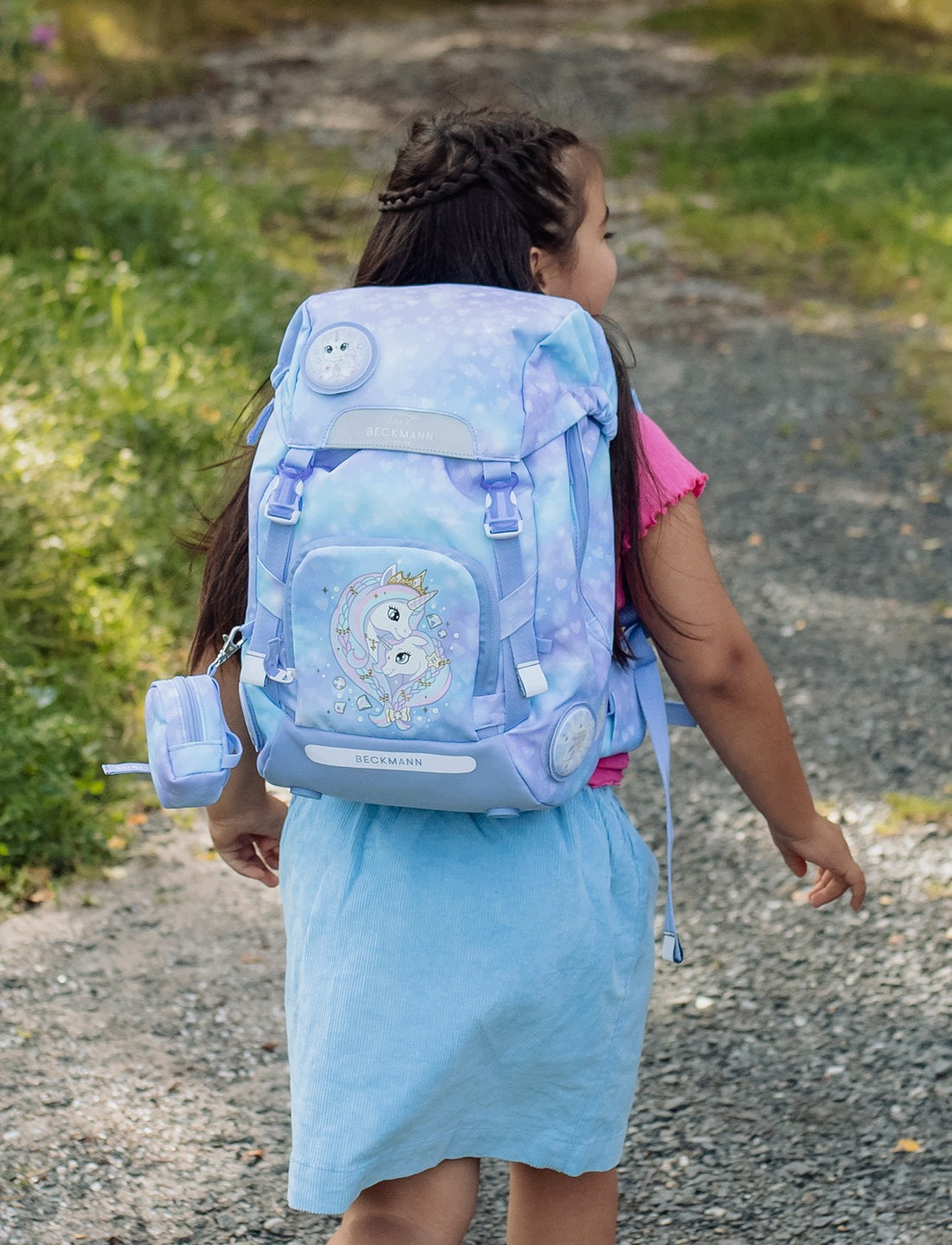 Backpack, Ergonomic School Backpack, Classic, Unicorn Princess Ice Blue