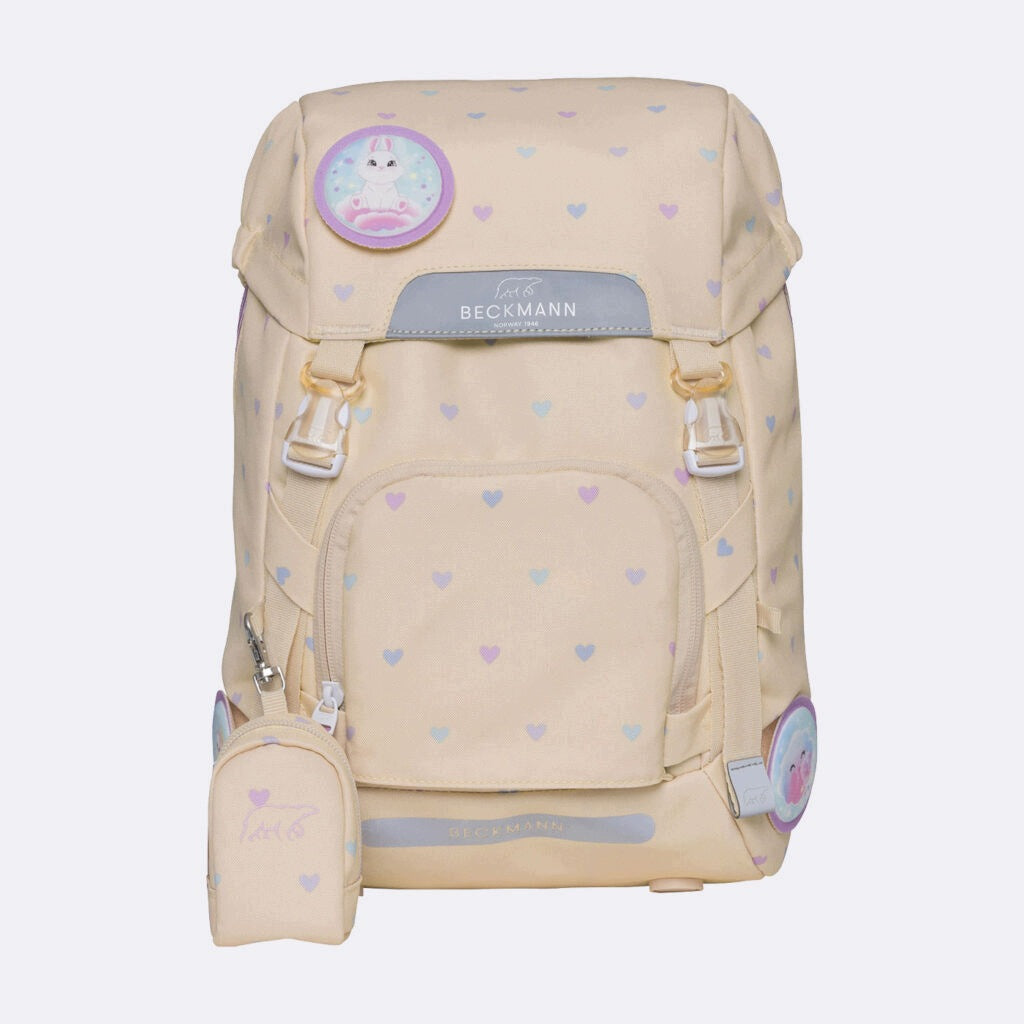 Backpack, Ergonomic School Backpack, Classic, Yellow Heart Color multicolor