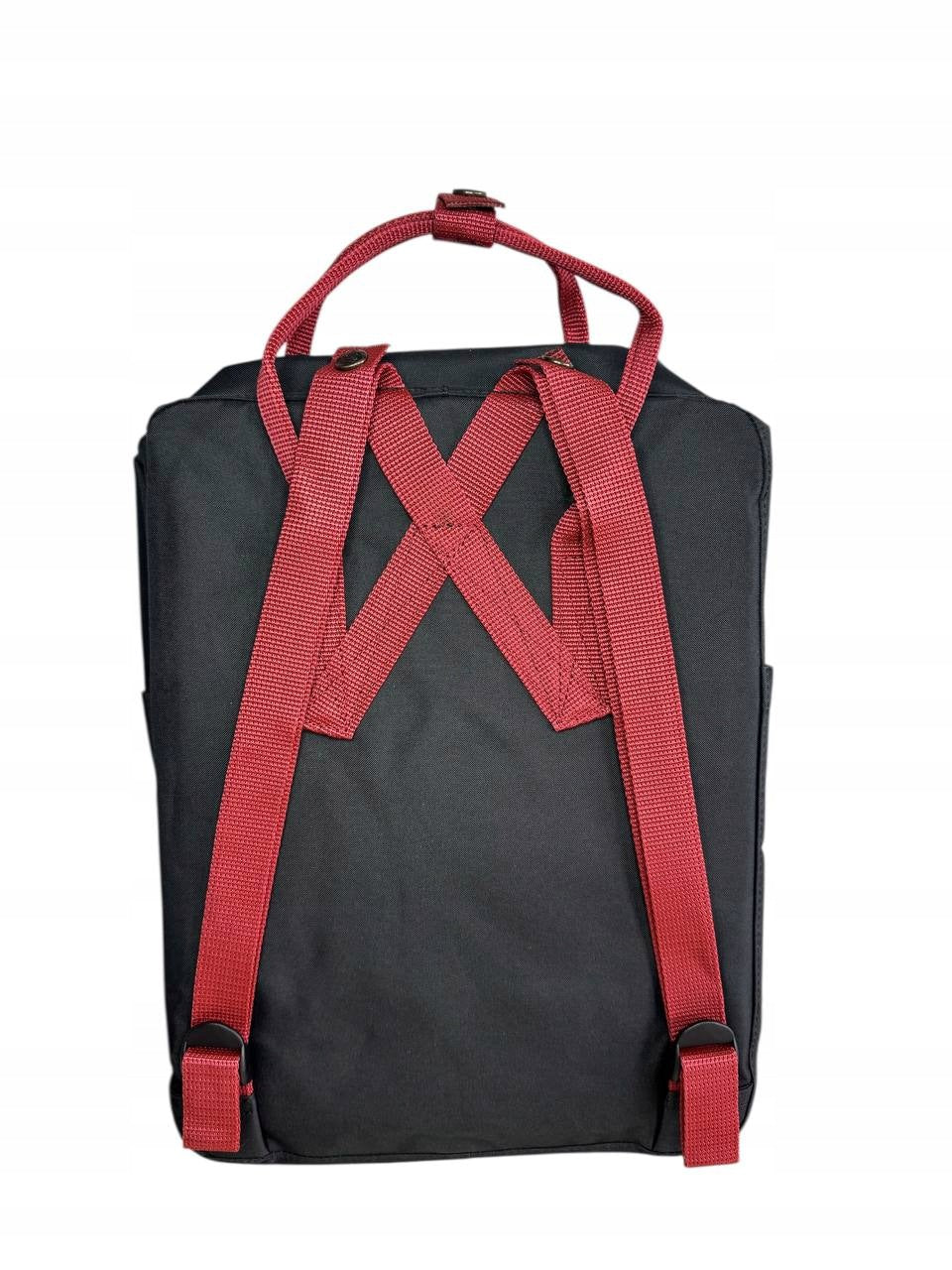 Backpack Fjallraven Kanken black with red handles Classic 16L Brand Fjällräven