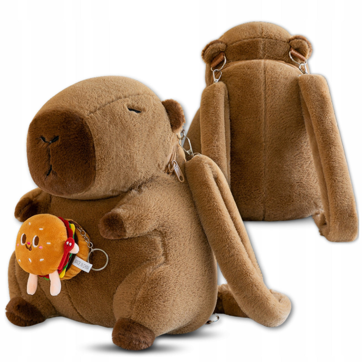 Backpack For Girl Boy Preschooler Capybara Spacious Brown Plush Brand EdiBazzar