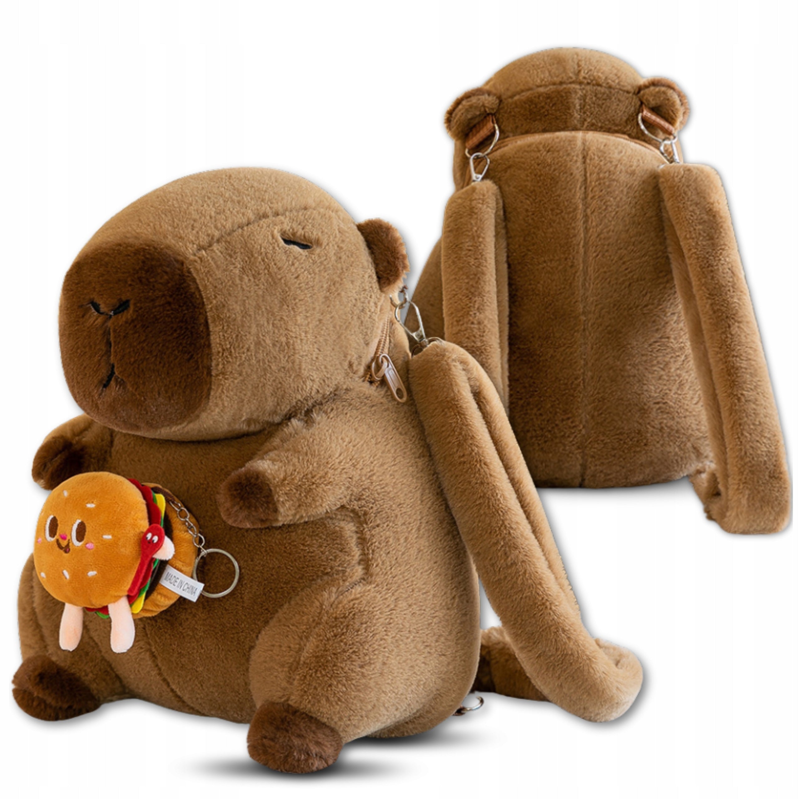 Backpack For Girl Boy Preschooler Capybara Spacious Brown Plush Brand EdiBazzar