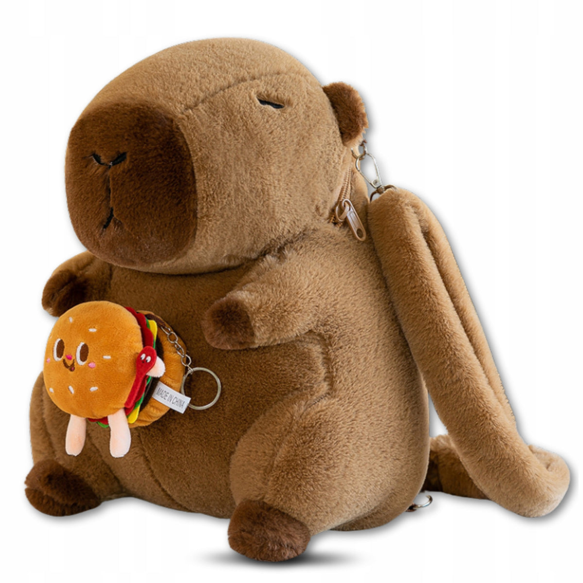 Backpack For Girl Boy Preschooler Capybara Spacious Brown Plush Packaging status original