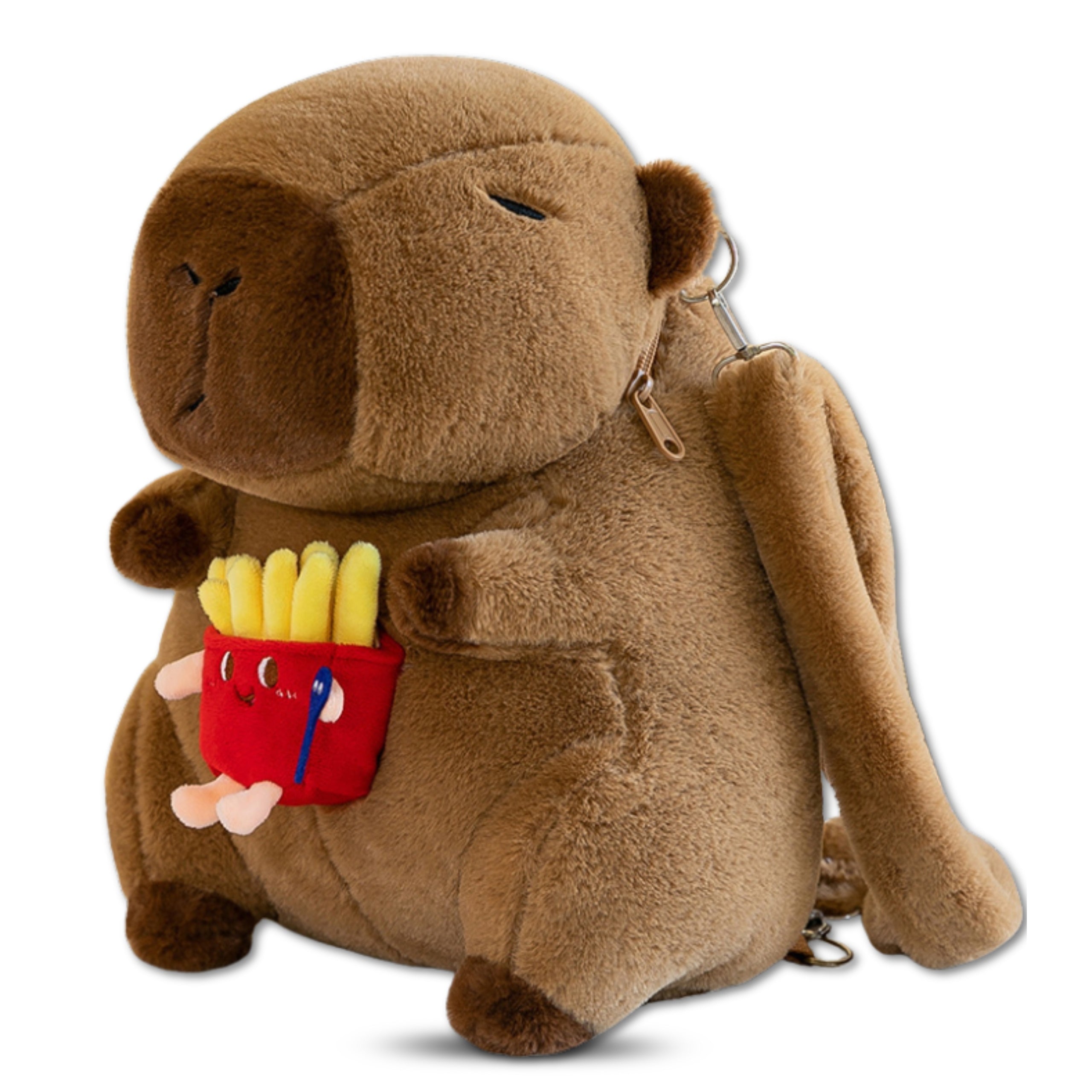 Backpack For Girl Boy Preschooler Kapibara Plush Spacious Brown Packaging status original
