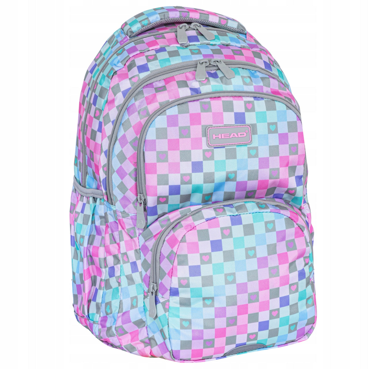 Backpack HEAD CHECKERED HEARTS youth, organizer, laptop compartment Brand Head