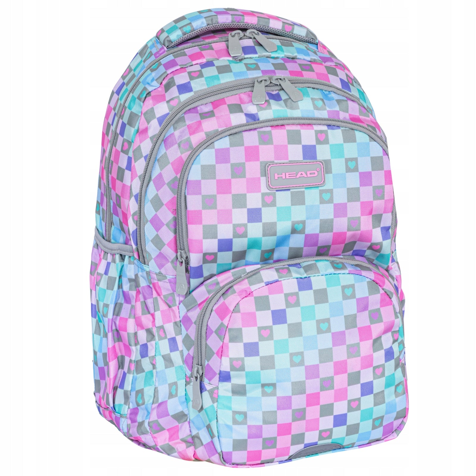 Backpack HEAD CHECKERED HEARTS youth, organizer, laptop compartment Brand Head