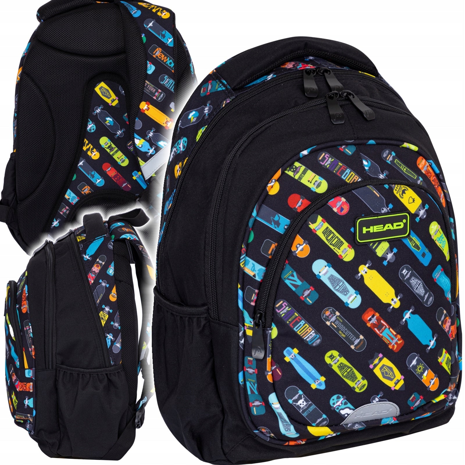 Backpack HEAD SKATEBOARDS for 1st class, 3-chamber, ERGOBACK system