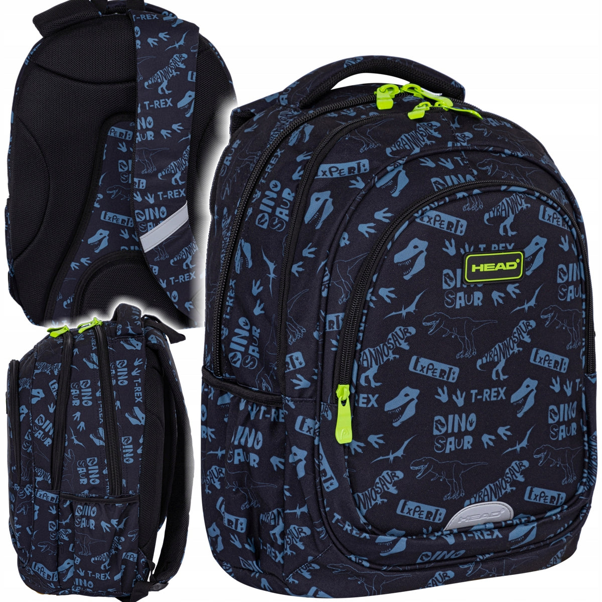 Backpack HEAD TYRANNOSAURUS from 3rd class, organizer, laptop compartment