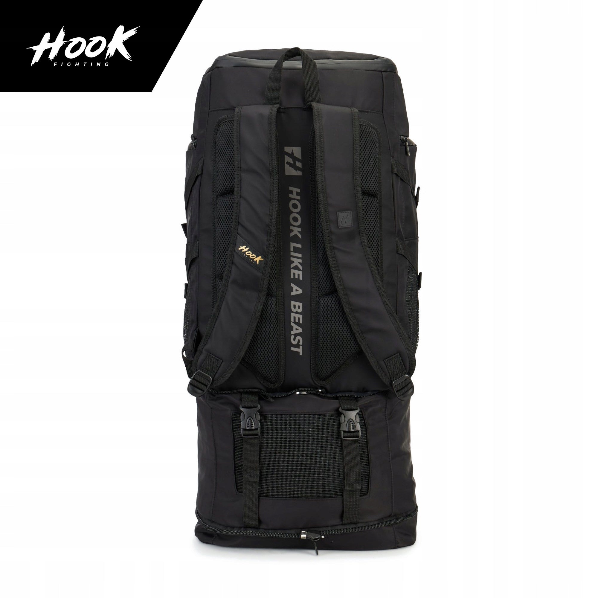 Backpack HOOK FIGHTING Competition 45/63 l black SPACIOUS SEPARATE POCKET Manufacturer code HKF-DBG001-BL