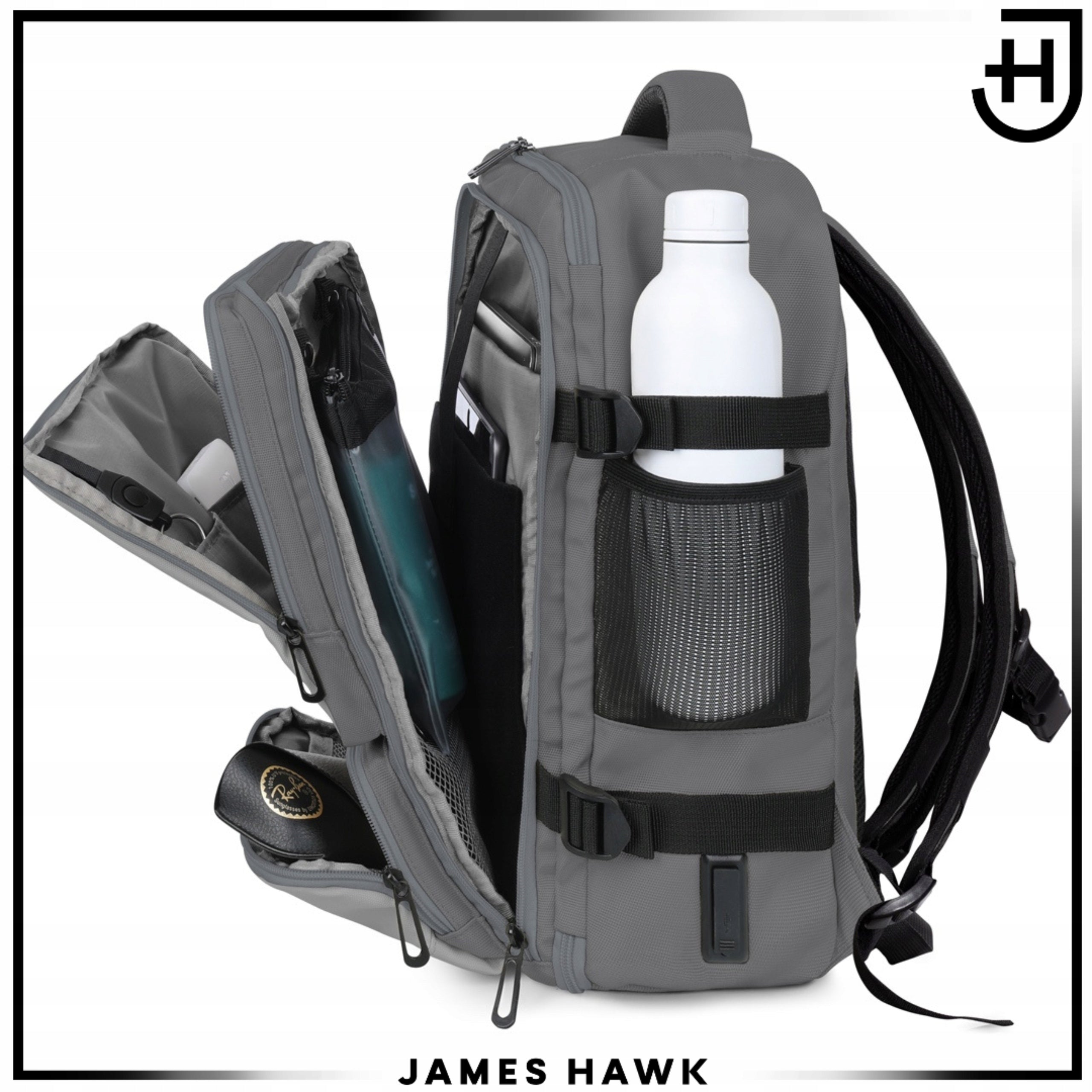 Backpack Hand Luggage for Airplane Bag Ryanair 40x30x20 James Hawk Stone EAN (GTIN) 5905679436929