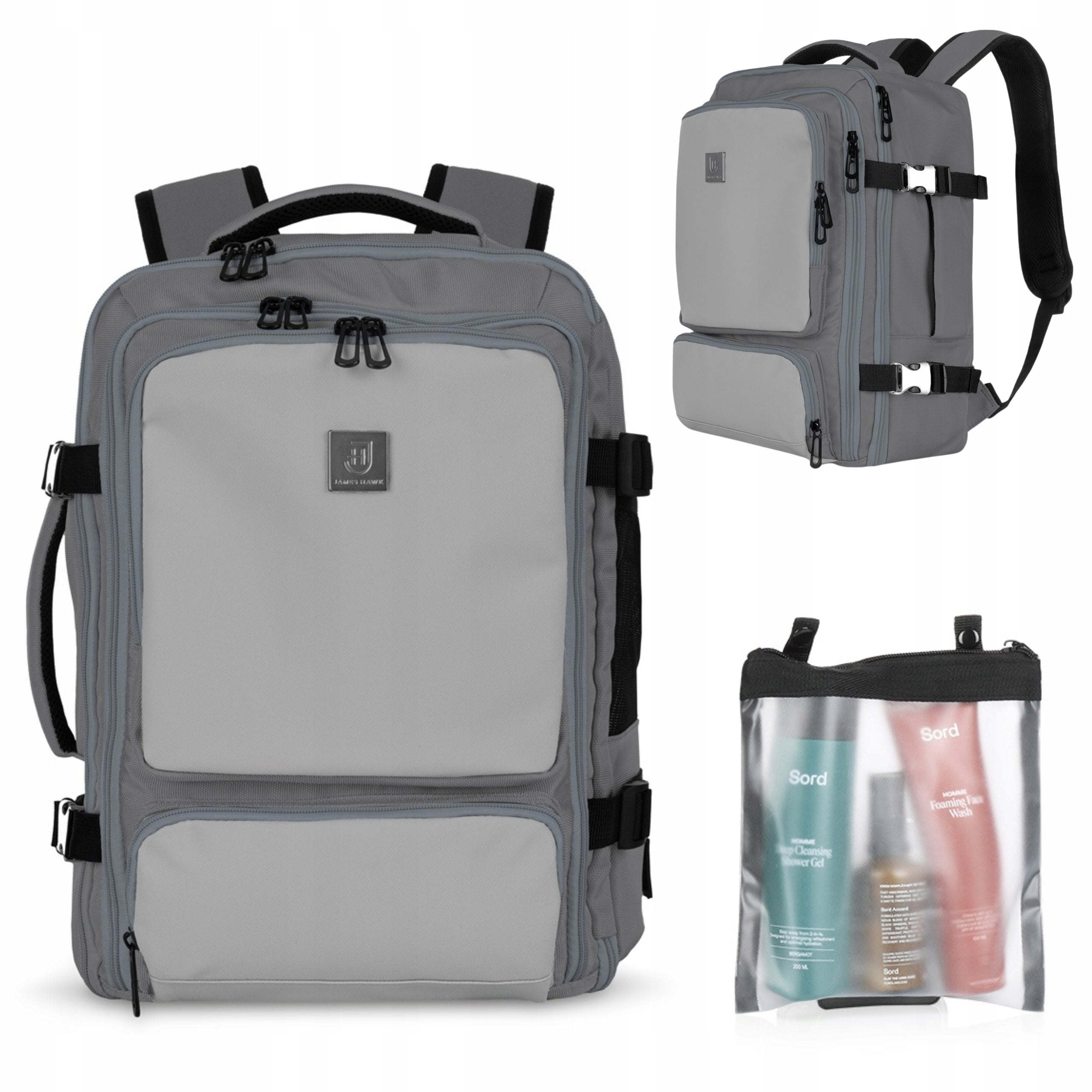 Backpack Hand Luggage for Airplane Bag Ryanair 40x30x20 James Hawk Stone