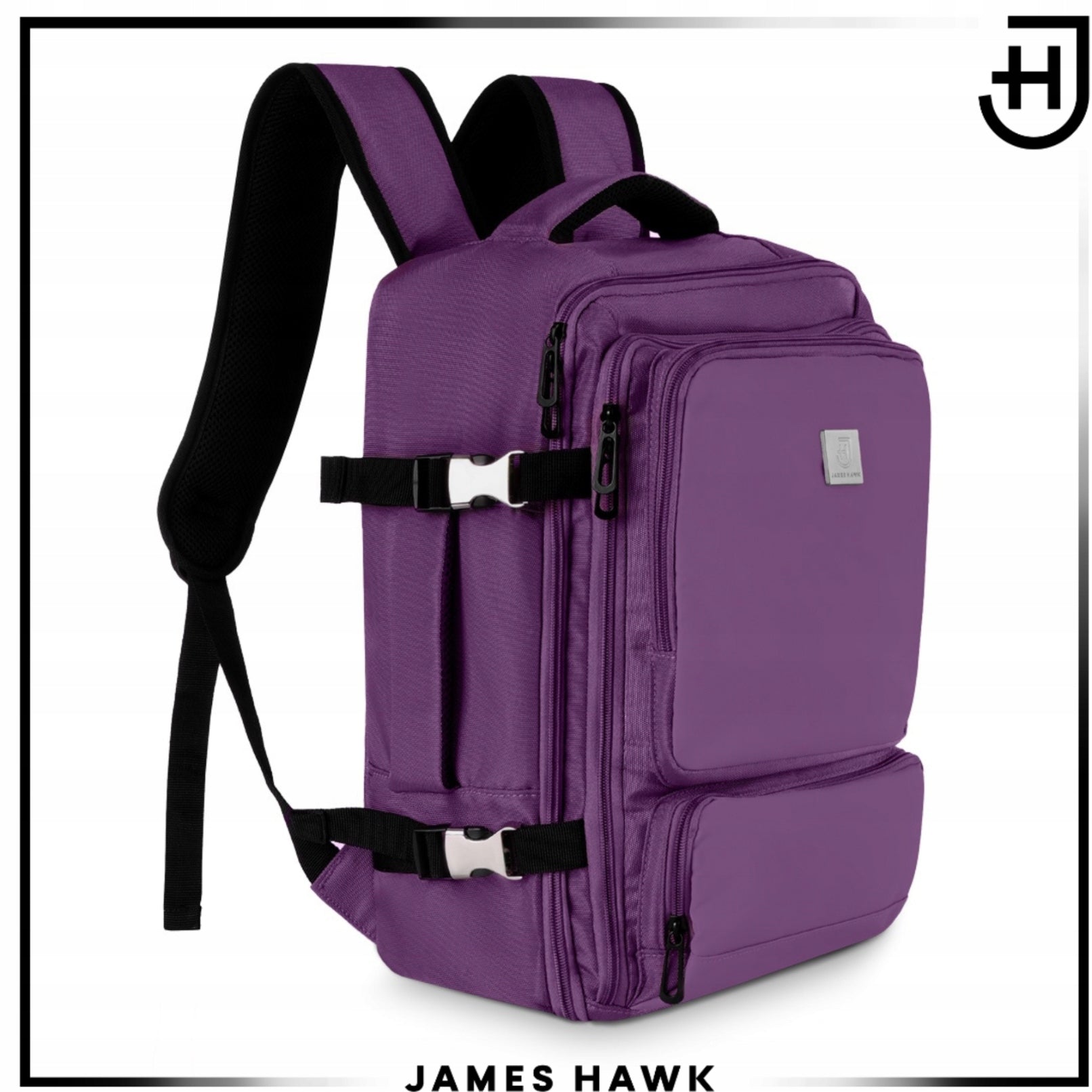 Backpack Hand Luggage for Airplane James Hawk Bag Ryanair 40x30x20 Violet Brand James Hawk